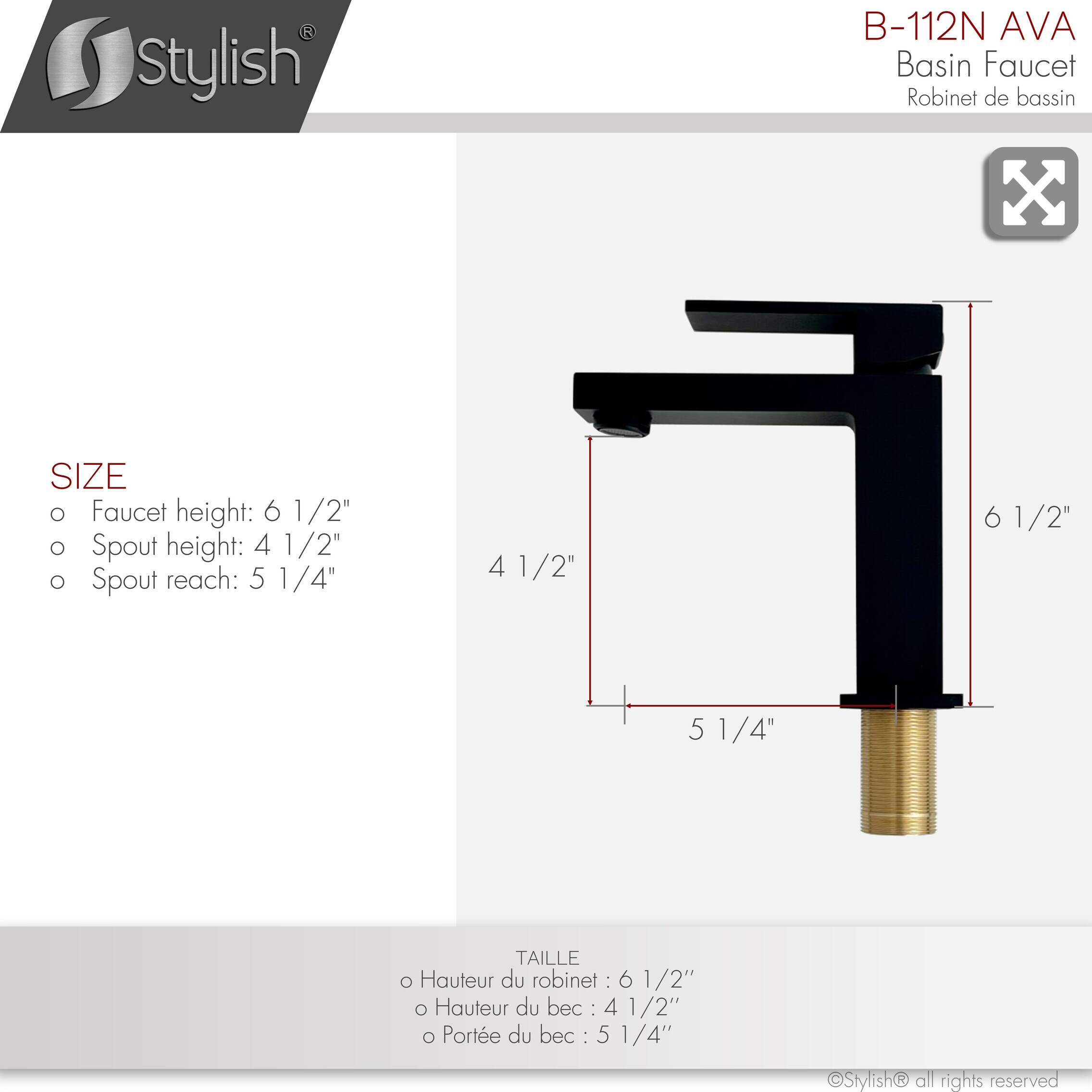 Stylish B-112N Lavatory-Faucets - View #4