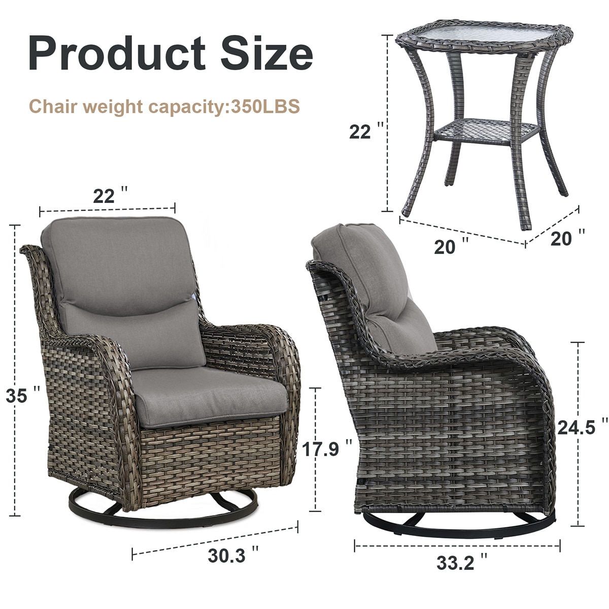 Rilyson FSXL036-3 Patio-Chairs - View #11