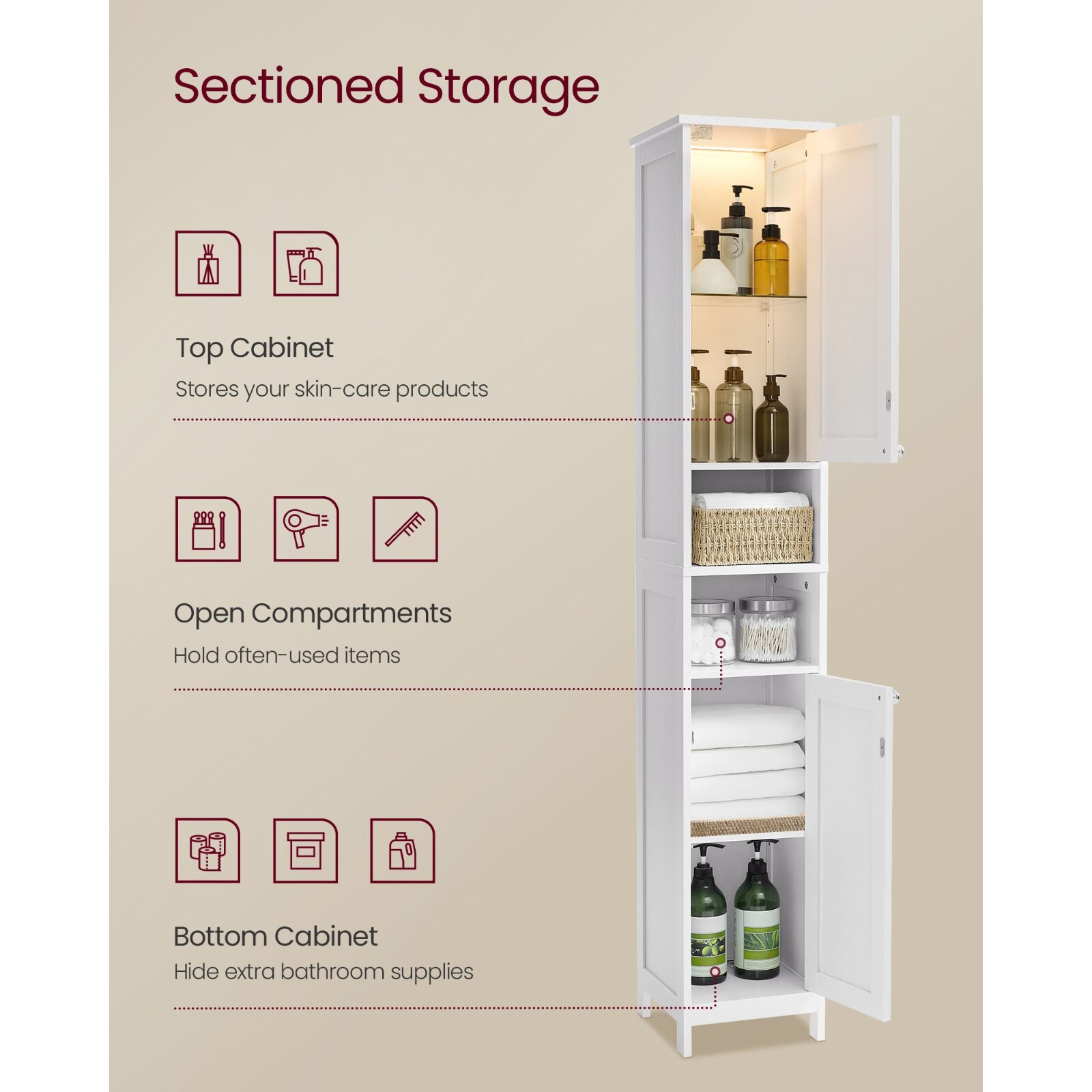 Slickblue D-SM-20W665CBBU Linen-Cabinets - View #6