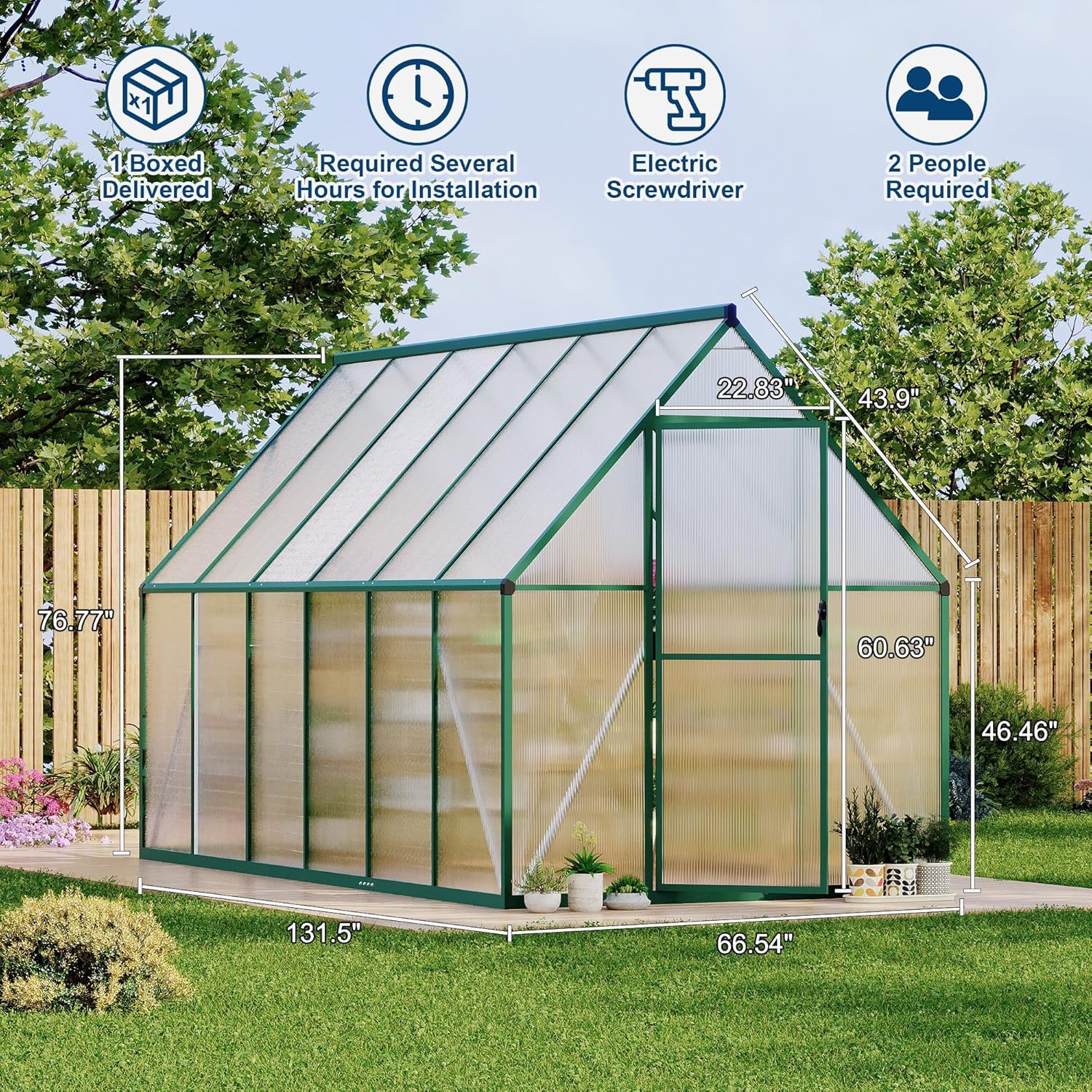 IdealHouse LUCY-E9BLR360OHFS greenhouses - View #5