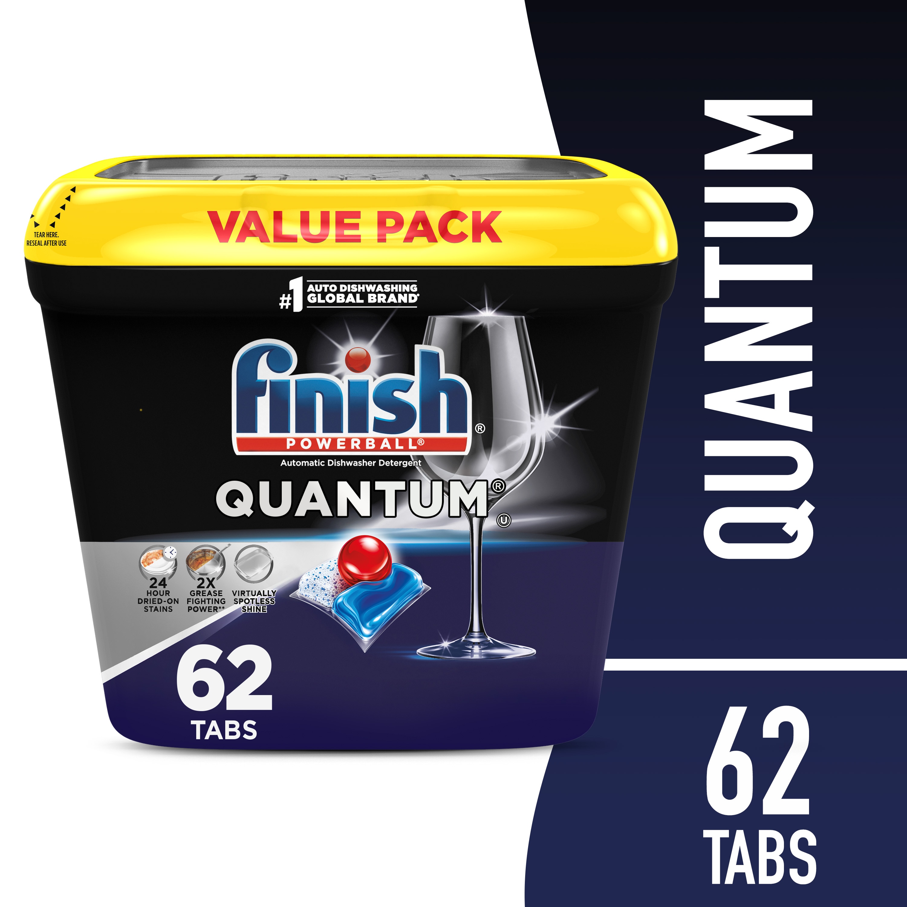 Finish Quantum 62 -Count Fresh Dishwasher Detergent