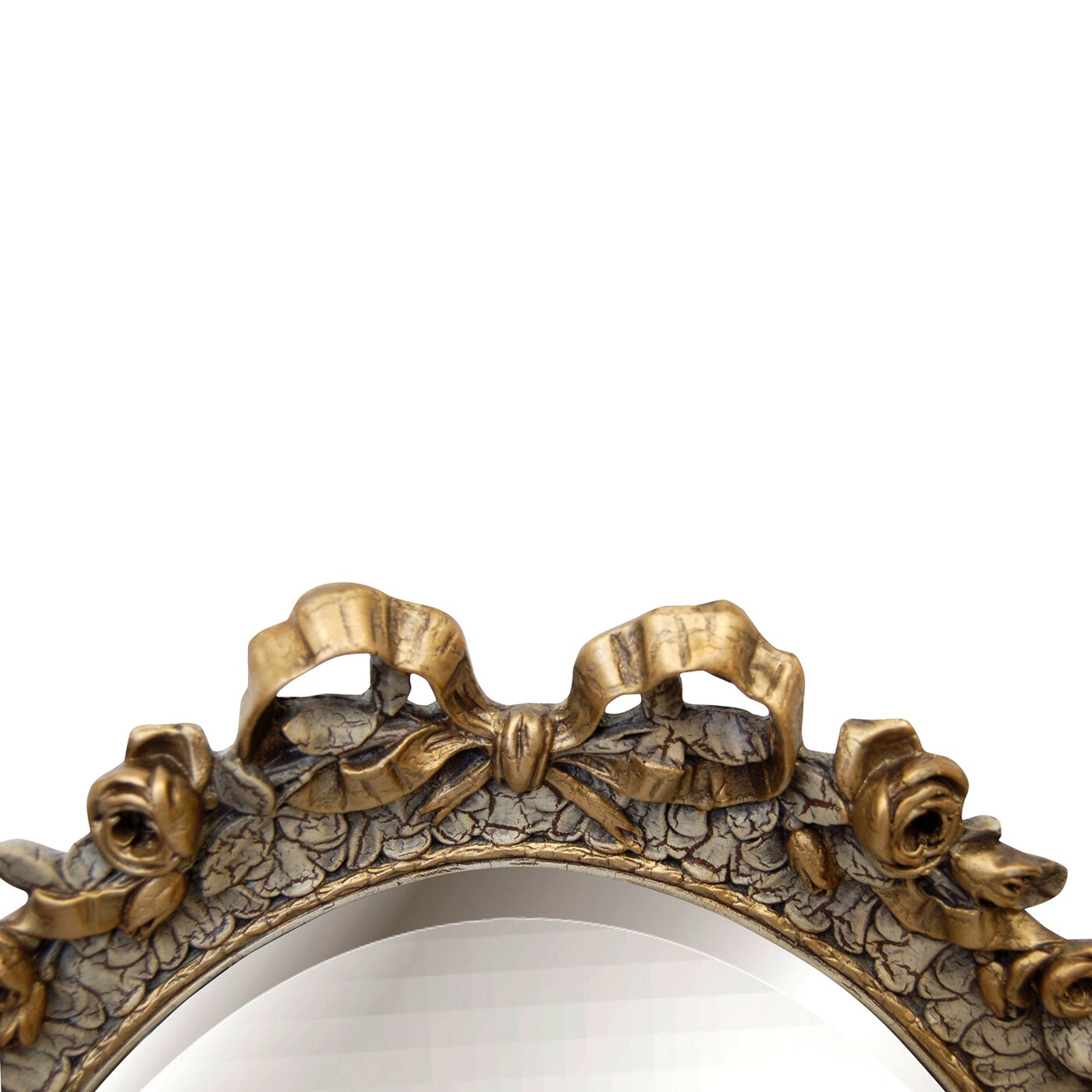  Hickory Manor Oval Mirror with Bow, Antique Gold : Home &  Kitchen