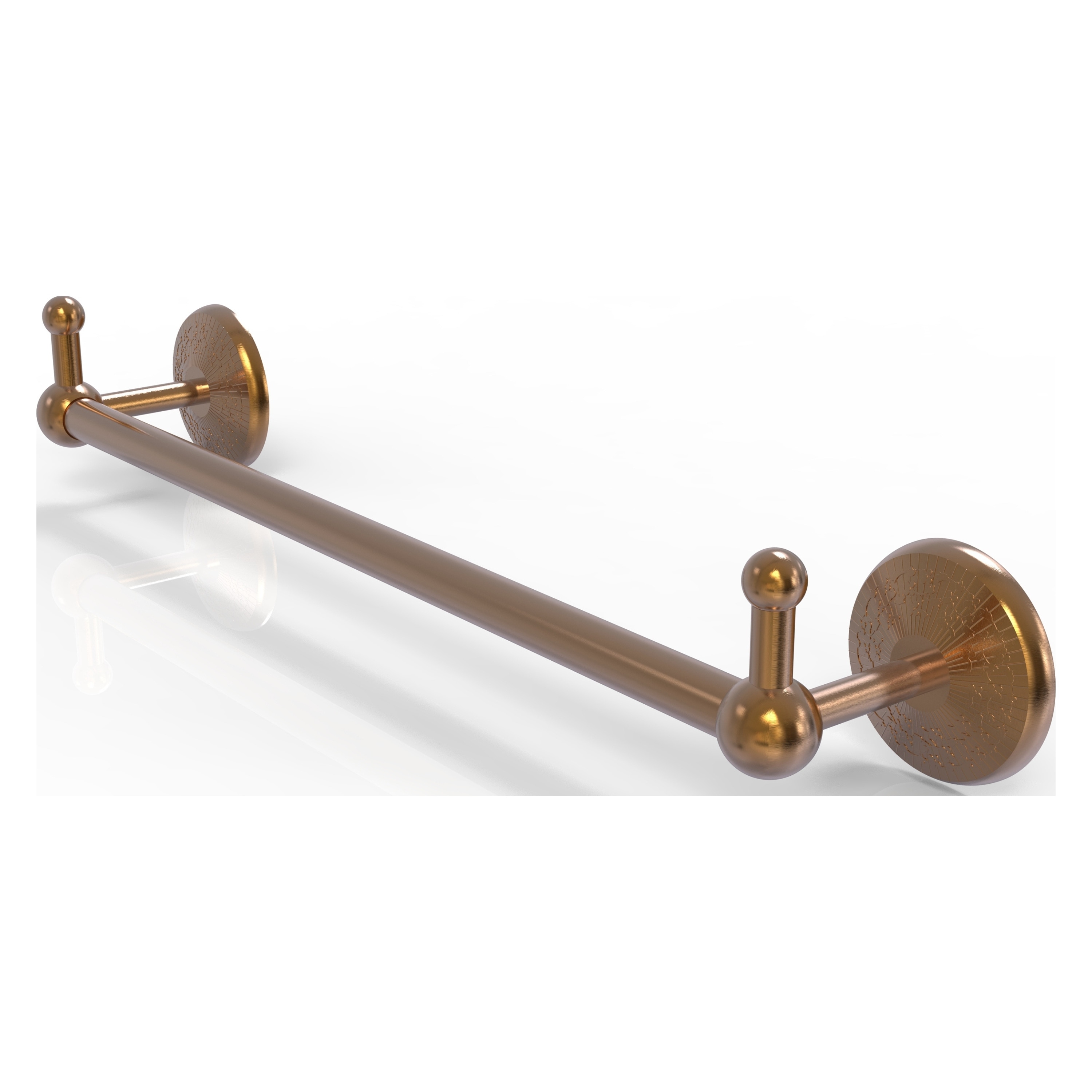 Allied Brass PMC-41-36-PEG-BBR Prestige Monte Carlo 36-in Brushed Bronze Wall mount Single Towel Bar