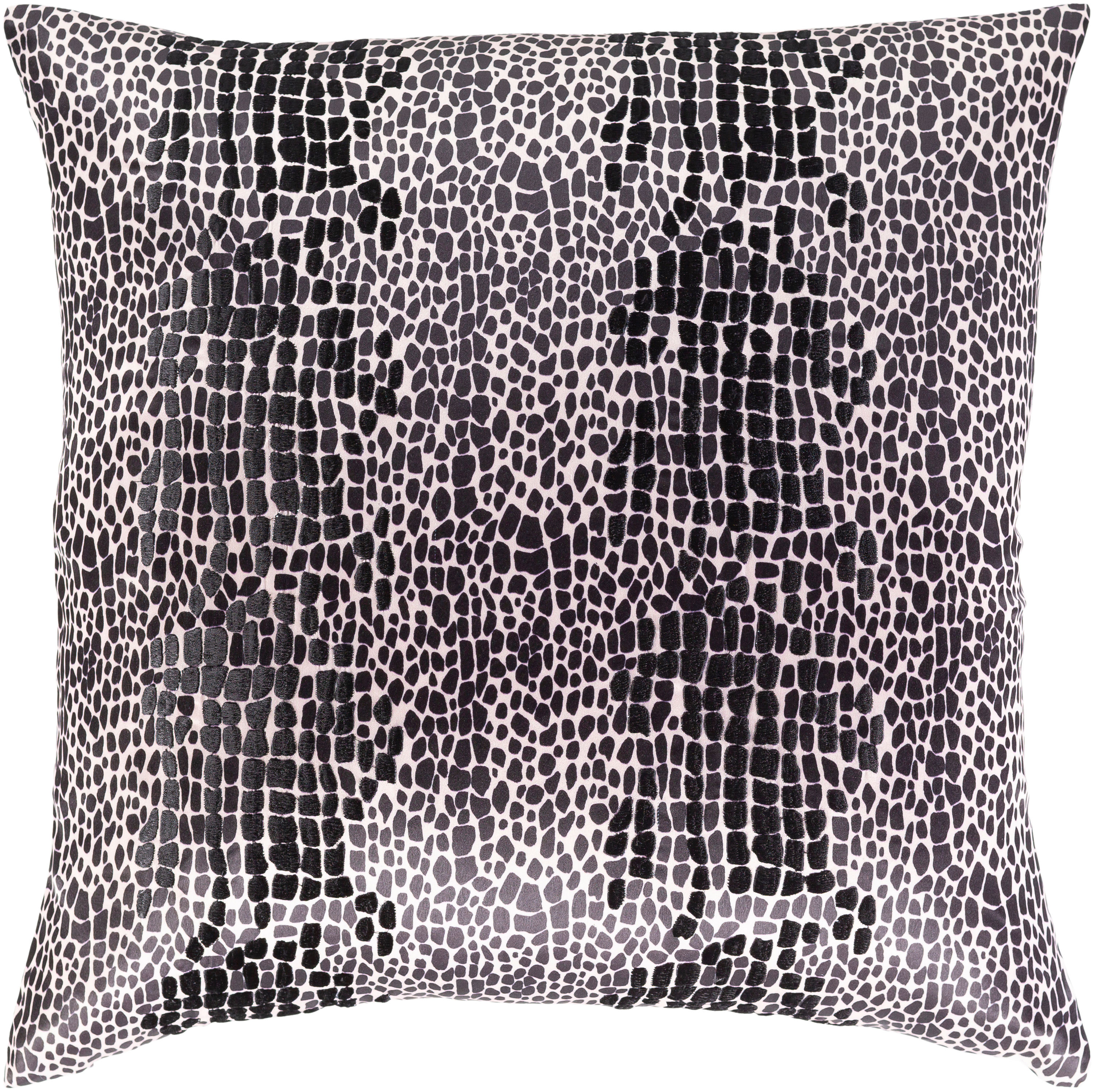 Surya SFR001-1818D Safari 18-in x 18-in Black Square Indoor Decorative Pillow