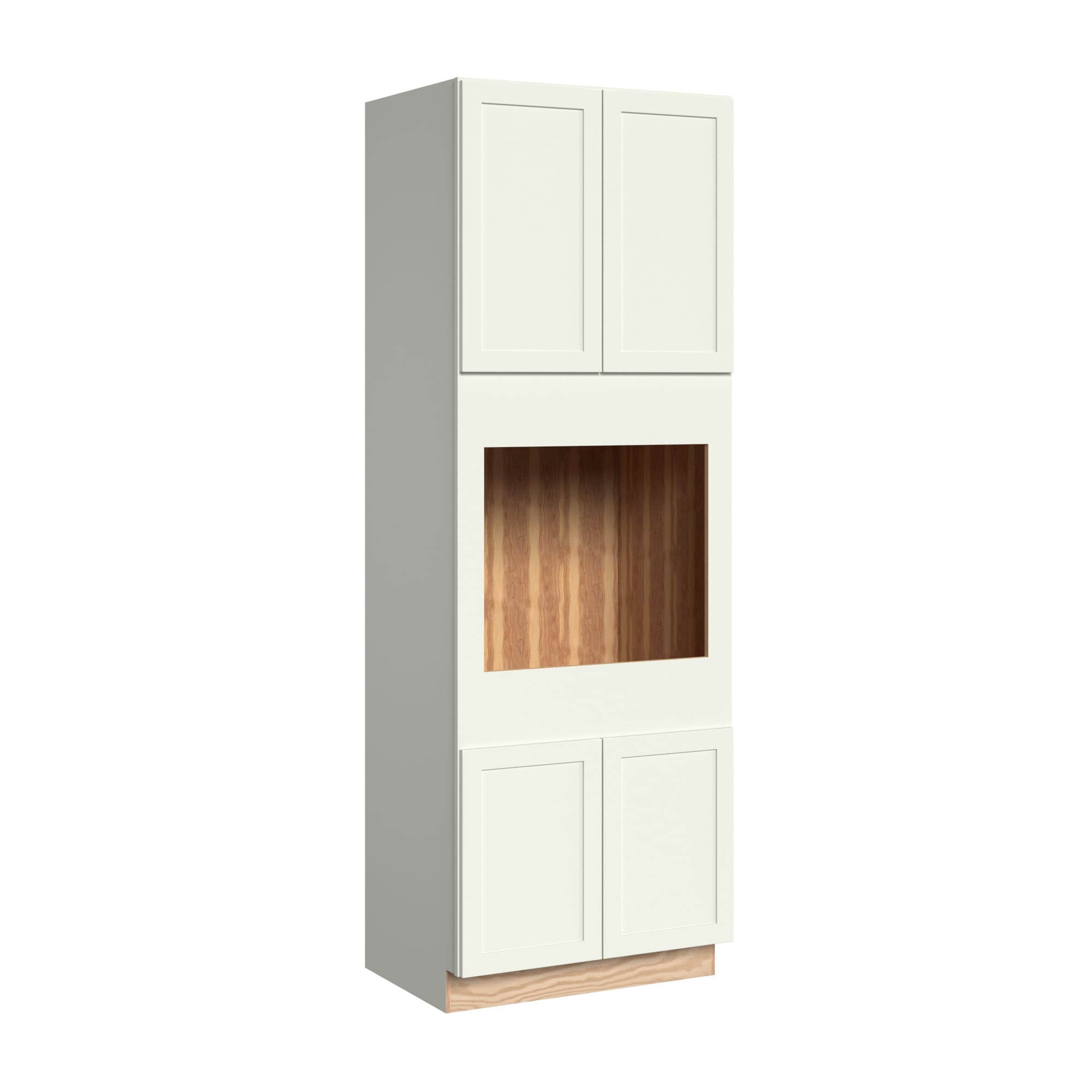 KraftMaid Momentum OC332496SG71 Deveron 33-in W x 96-in H x 24-in D Dove White Single oven Pantry Fully assembled Plywood Cabinet (Recessed Panel Shaker)