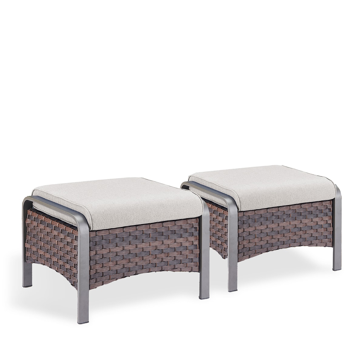 Rilyson FSTZB40-2 Big Bend Brown Steel Ottoman