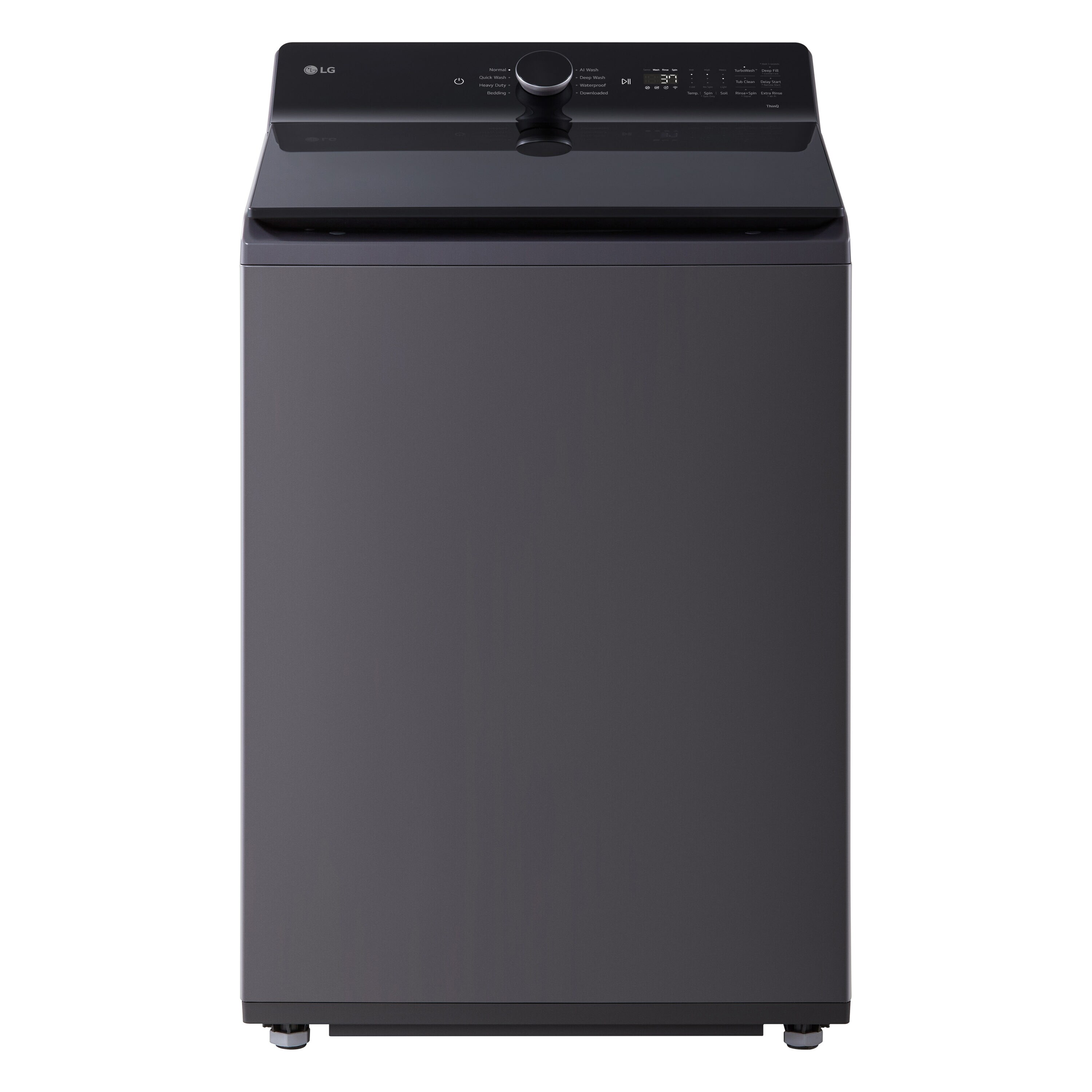 LG 5.3-cu ft Agitator Smart Top-Load Washer (Matte Black) ENERGY STAR