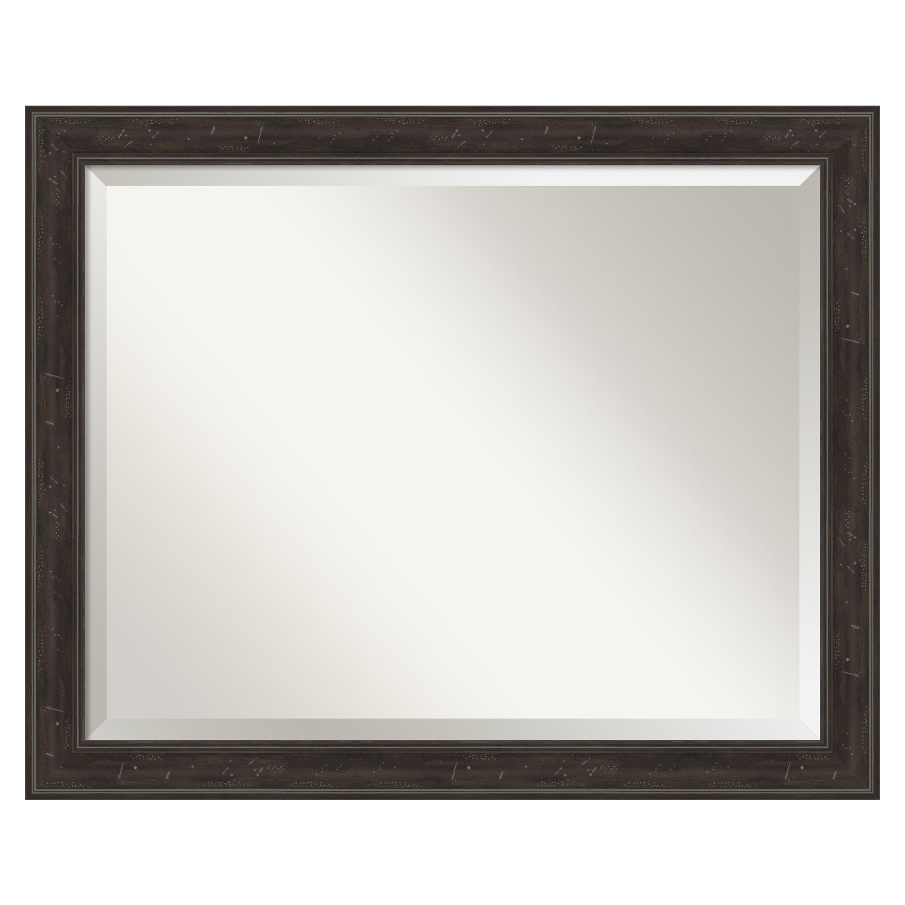 Amanti Art DSW4593603 Shipwreck Greywash 32.0-in x 26.0-in Framed Rectangle Bathroom Vanity Mirror ( Distressed Brown )