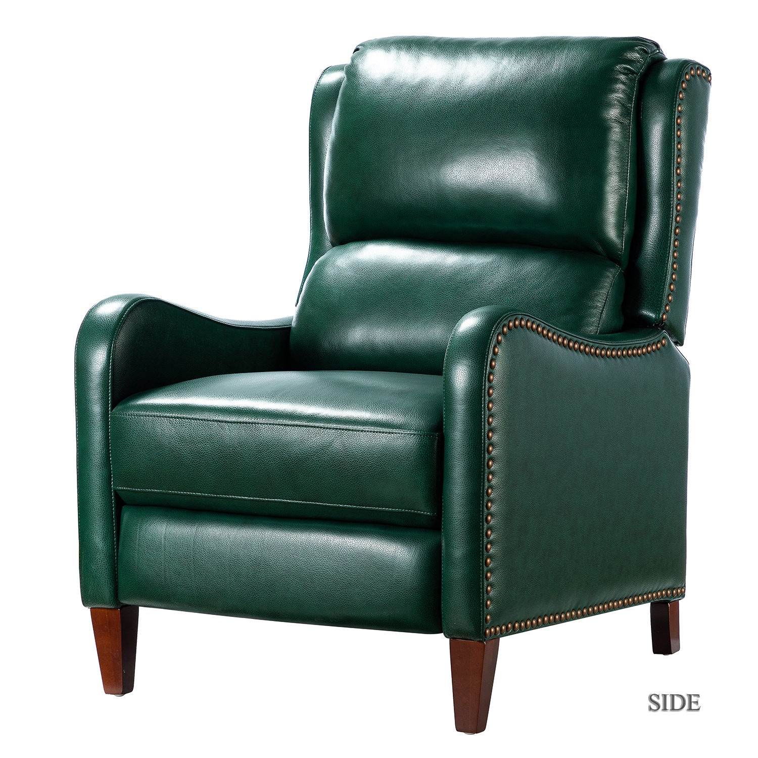 14 Karat Home Norberto Green Leather Recliner in the Recliners department  at