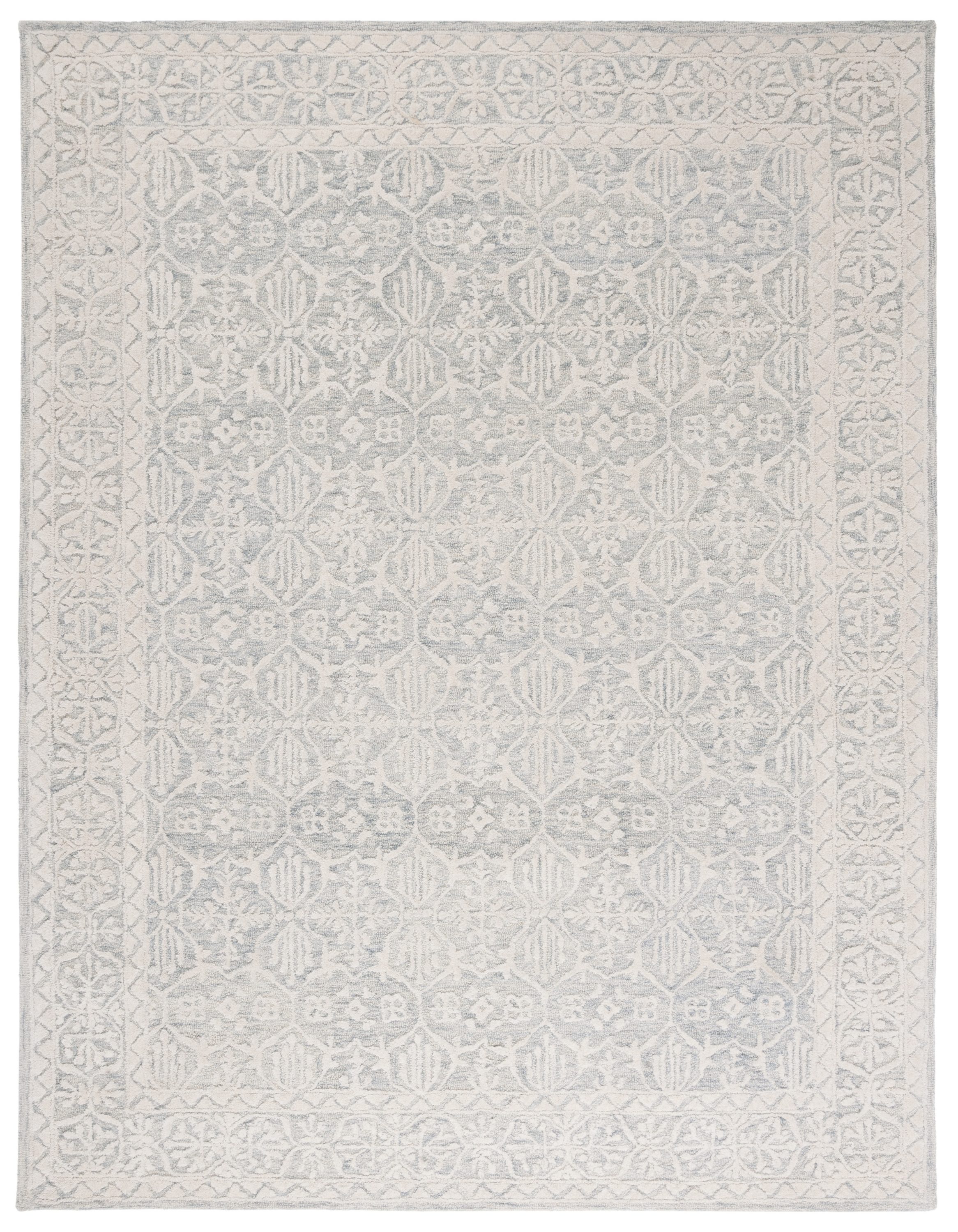 Safavieh MET903G-8 Metro Freya 8 x 10 (ft) Tufted Wool Light Gray/Ivory Rectangular Indoor Distressed/Overdyed Bohemian/Eclectic Area rug