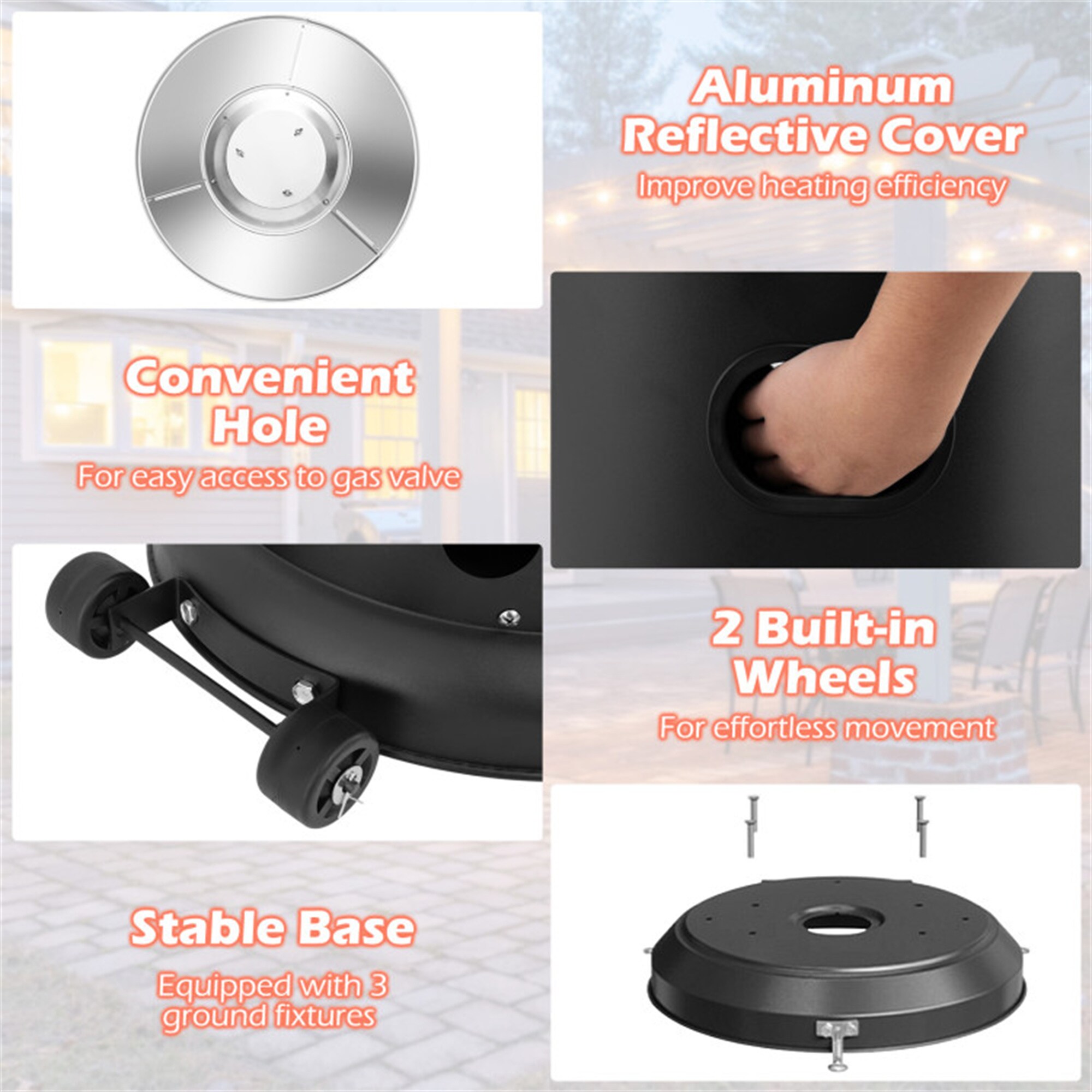 BABOOM BOM-607-BK-CO Outdoor-Gas-Patio-Heaters - View #10