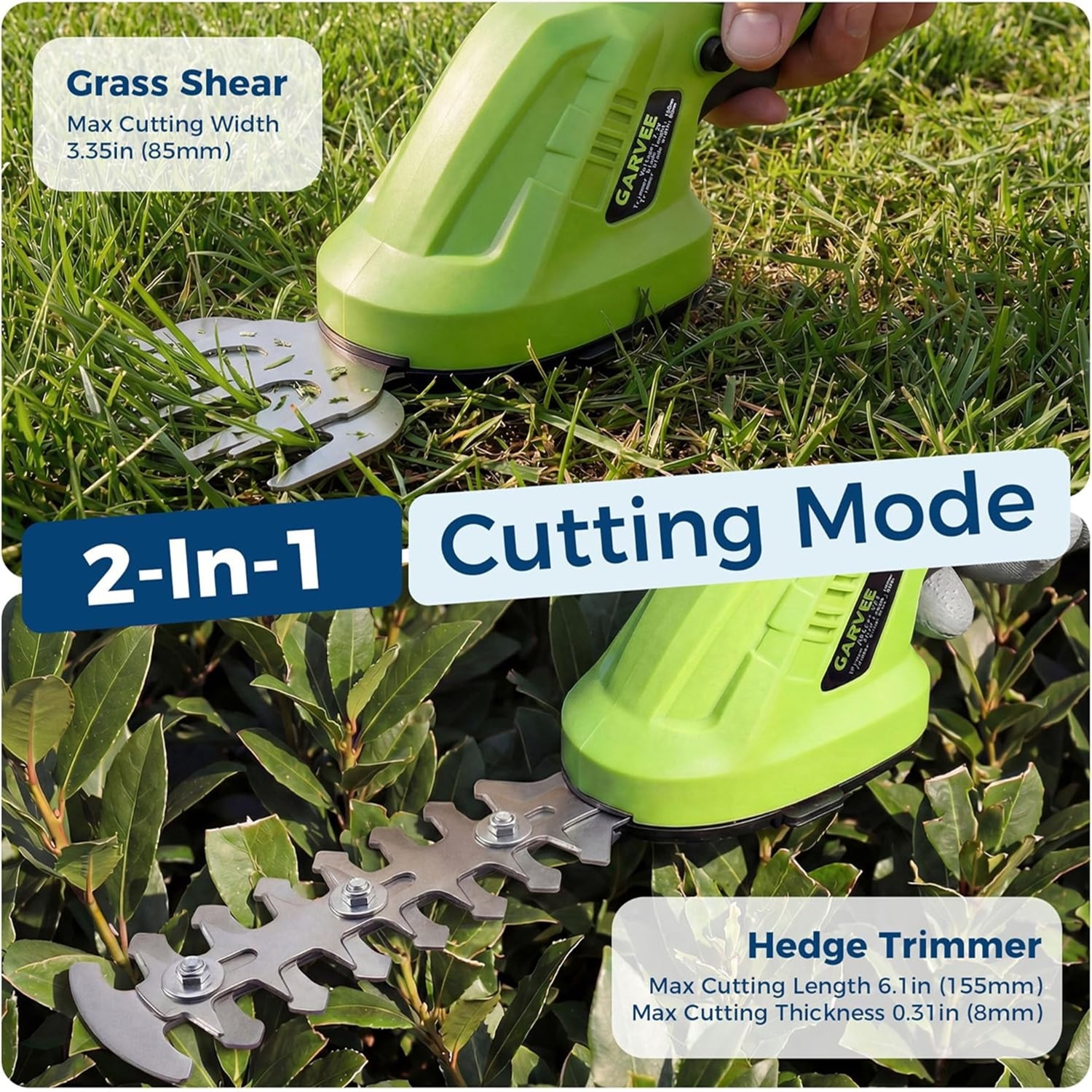 Garvee HQ-K-G3-4FPP-GCMH Cordless-Hedge-Trimmers - View #2