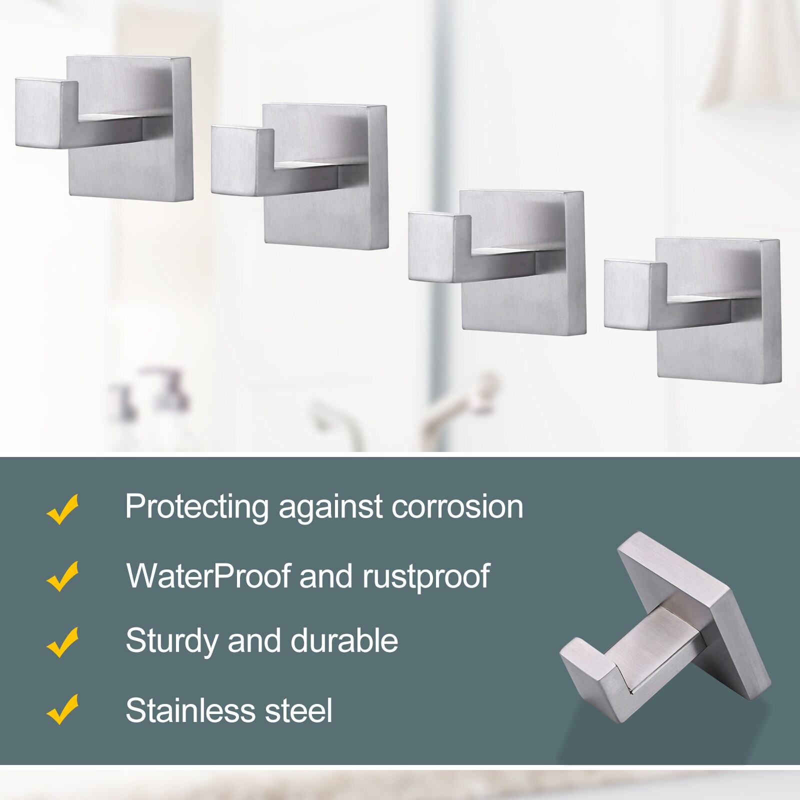 WOWOW 4060101X4-LW Robe-Hooks - View #4