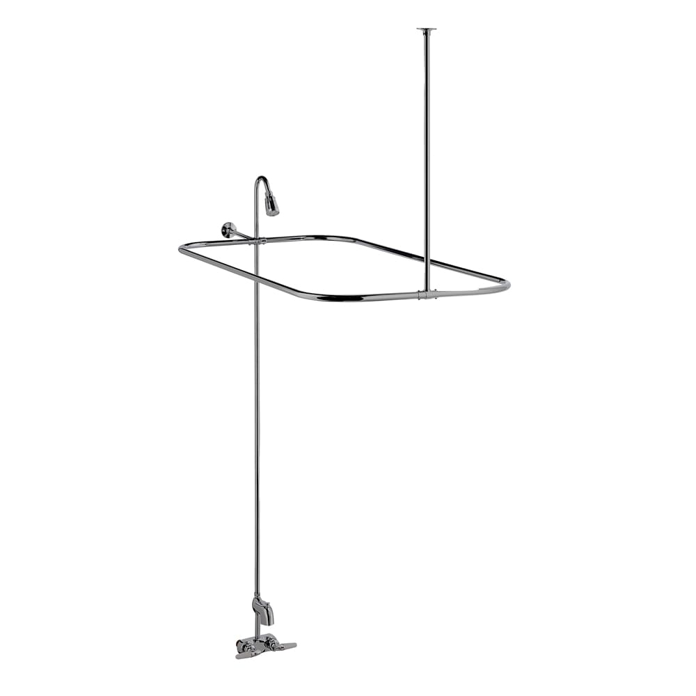 Barclay 4198-54-CP Polished chrome 2-handle Single function 2.25-Inches Round Bathtub and shower Faucet with Valve