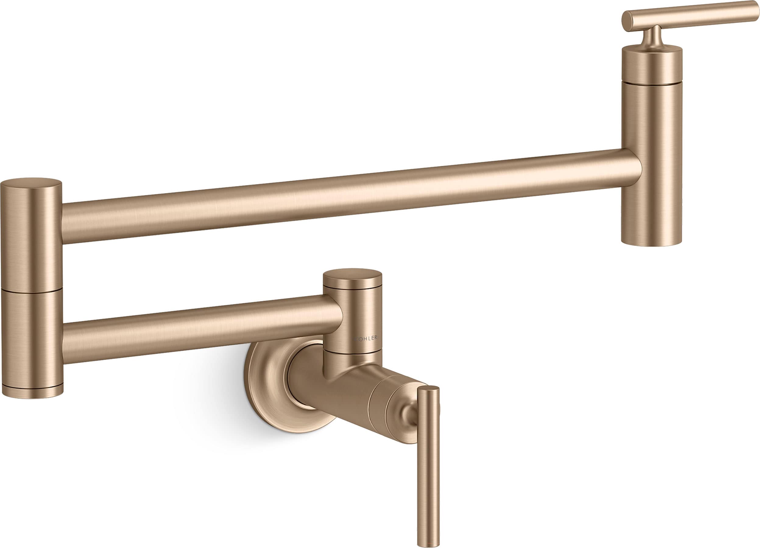 KOHLER 35745-BV Vibrant Brushed Bronze Single Handle Wall-mount Pot Filler Kitchen Faucet