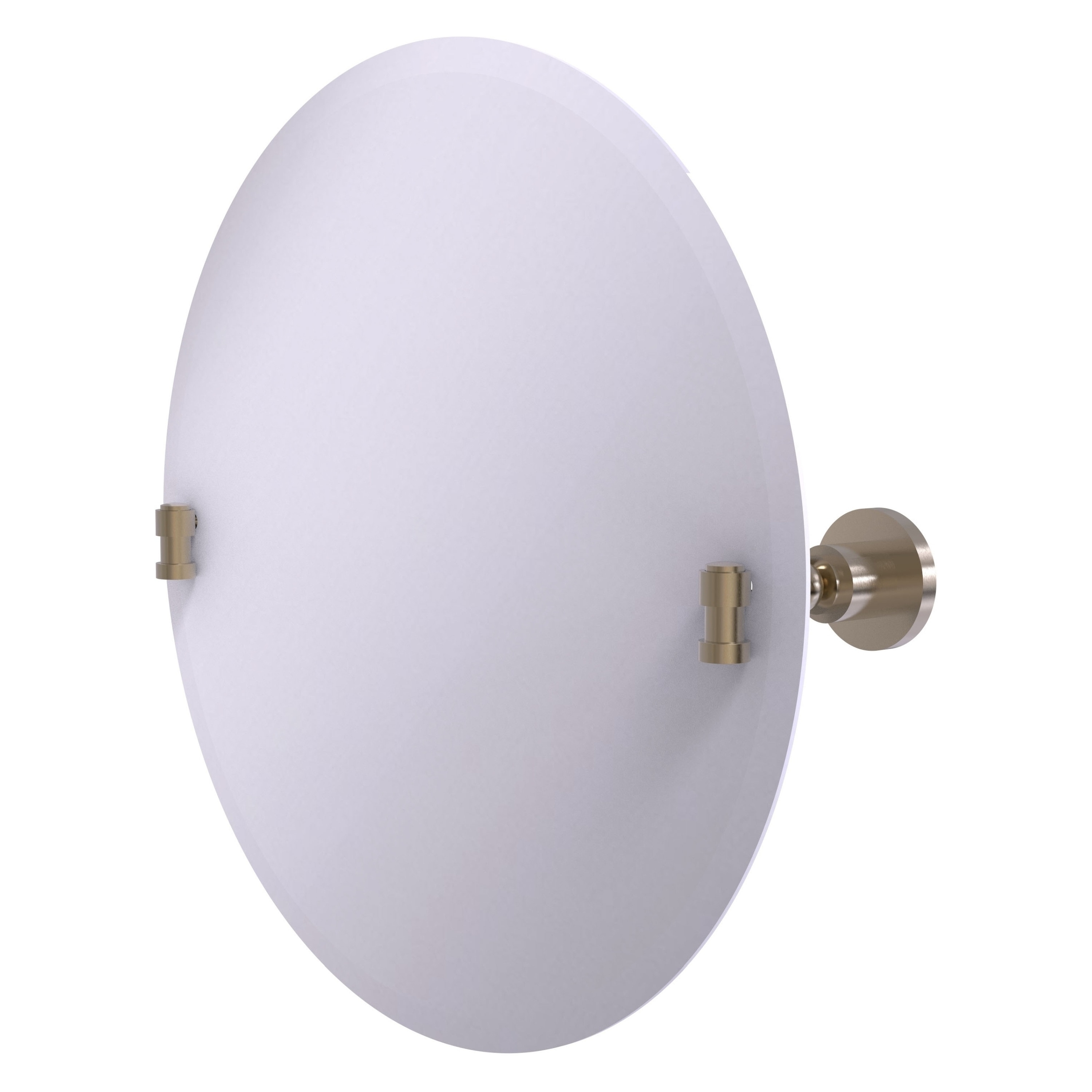 Allied Brass WS-90-PEW Washington Square 22-Inches x 22-Inches Beveled Frameless Round Tilting Bathroom Vanity Mirror ( Antique Pewter )