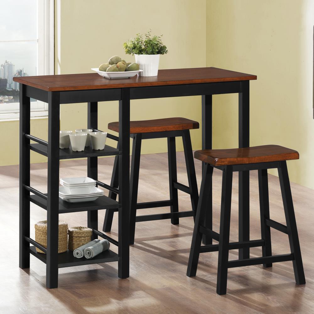 Home Source Industries H-6019-LW Black and Cherry Contemporary/Modern Dining Room Set with Rectangular Table (Seats 2)