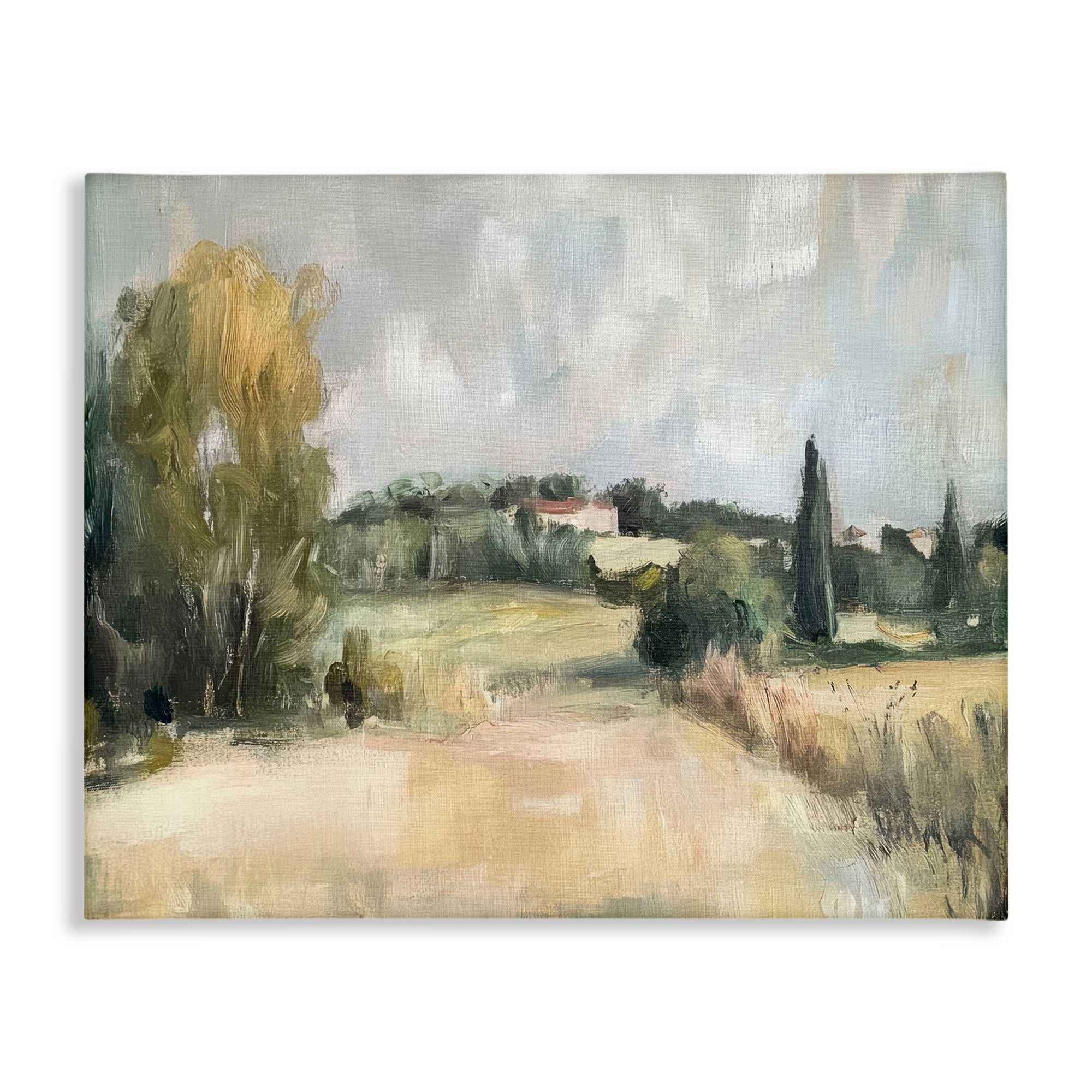 Stupell Industries BT-805-CN-30X40 Hill Top House Landscape Canvas Wall Art By Petal Prints Design 40 x 30