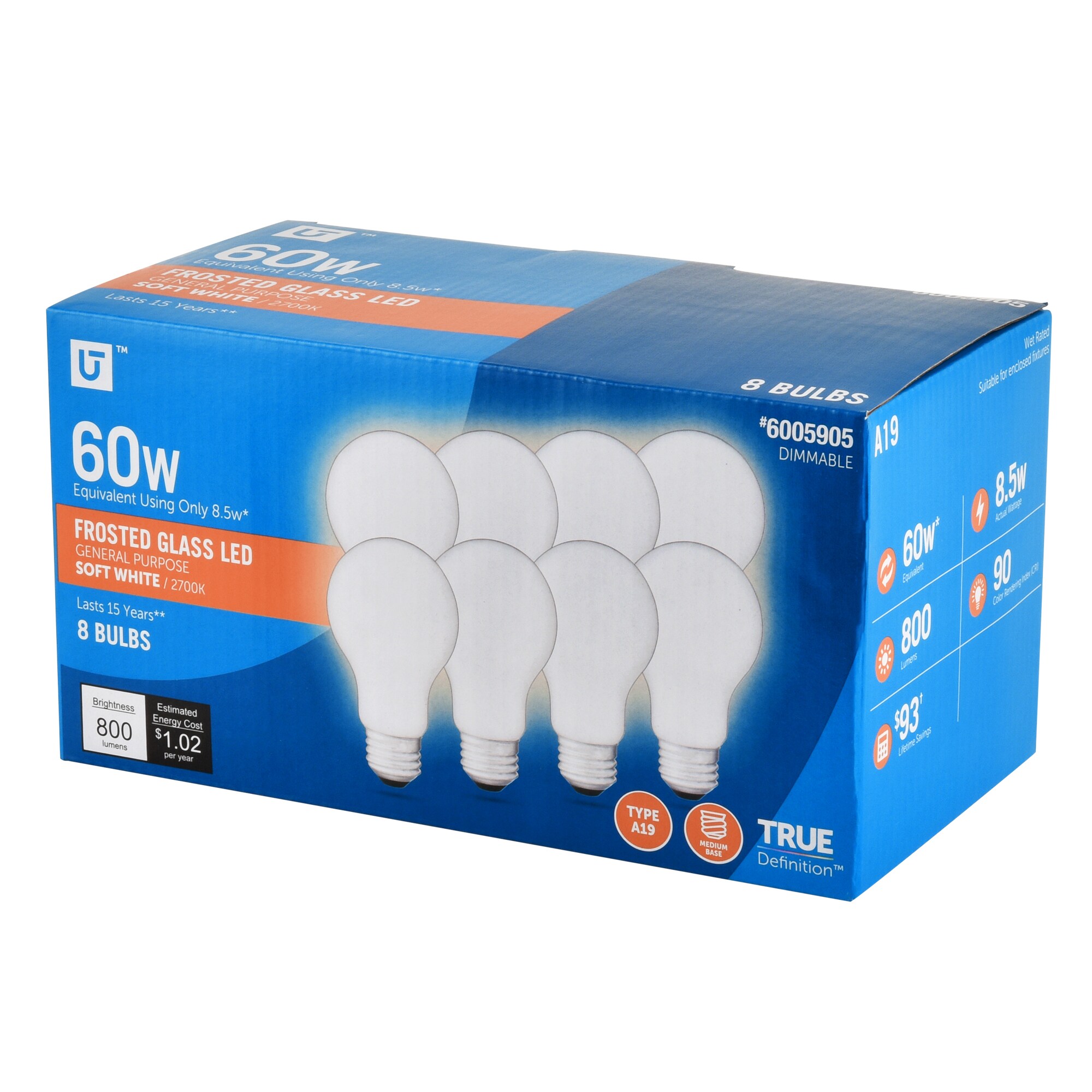 Utilitech 5A19DG8.5WOP27K8PB Led-Lights - View #5