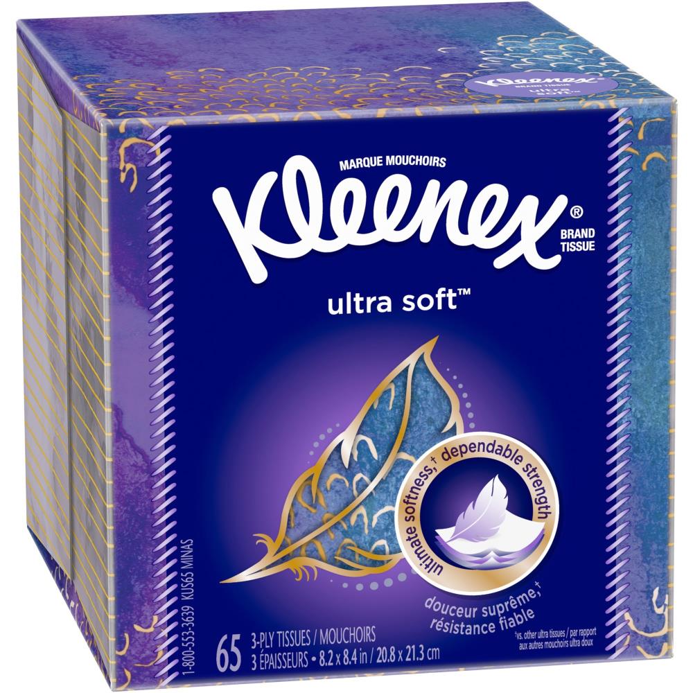 Kleenex Ultra Soft & Strong Facial Tissues 70 Tissues per Flat Box