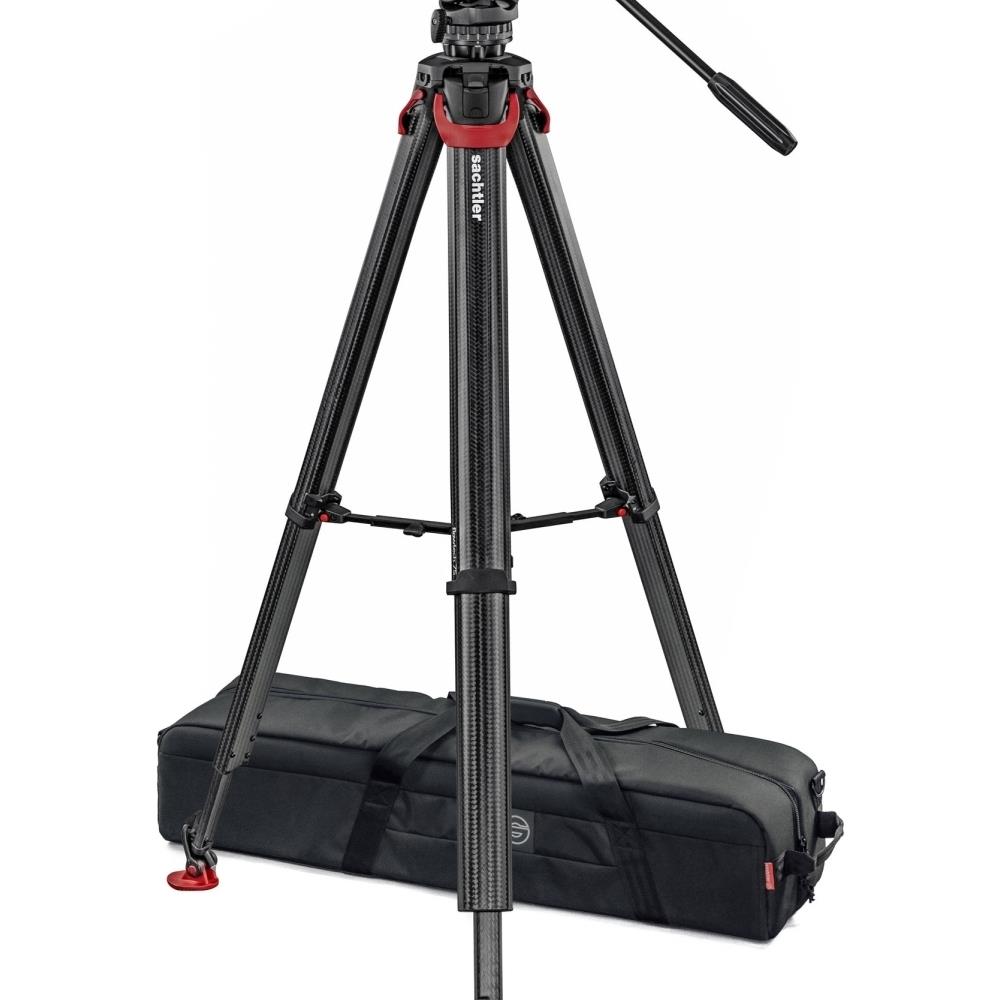  TCNCD285602 Sachtler SACH-0765 System FSB 8 Touch and Go with Flowtech75 Carbon Fiber Tripod with Mid-Level Spreader and Rubber -ft