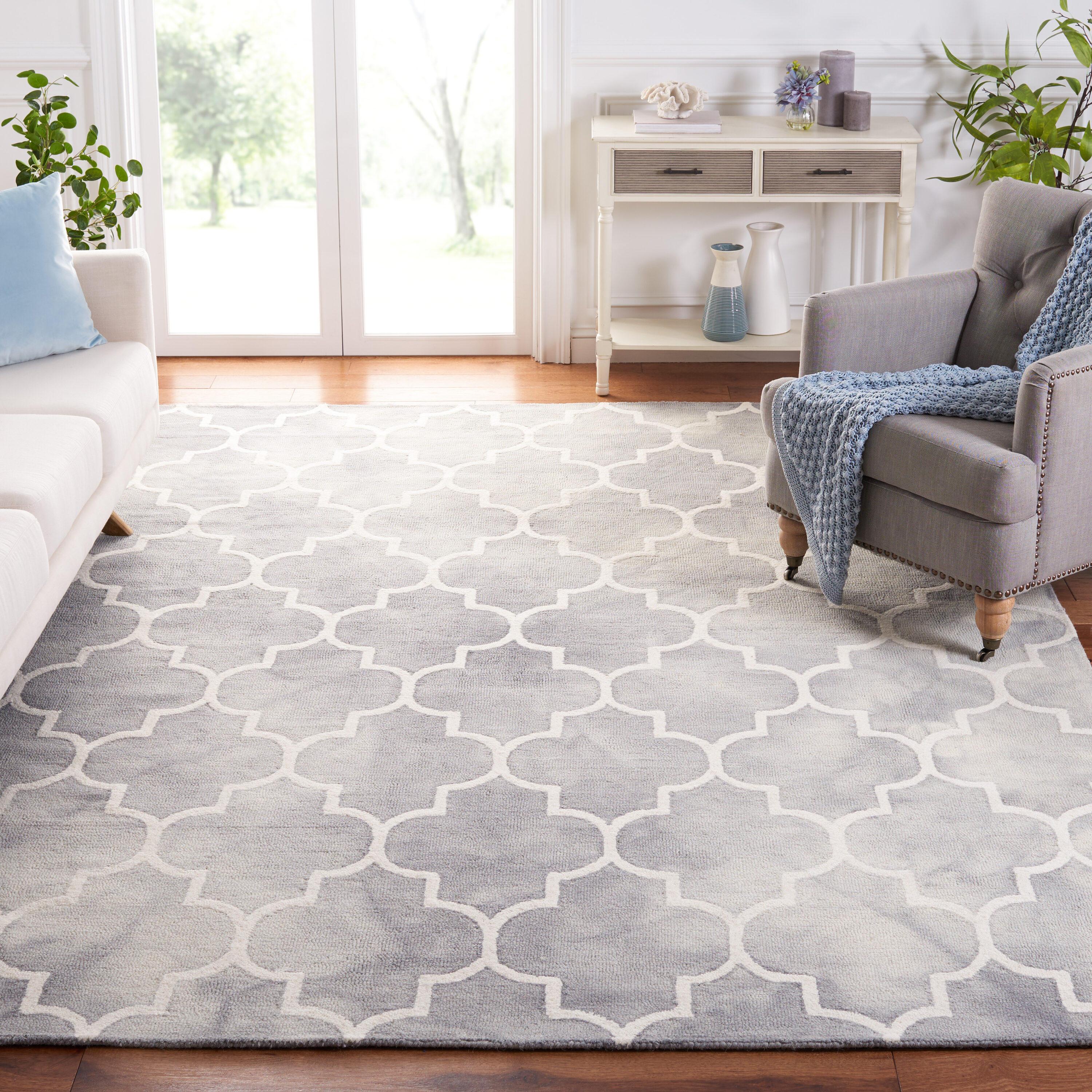  Dip Dye 535 Gray/Ivory Contemporary 10ft x 14ft Large Rectangle Rug