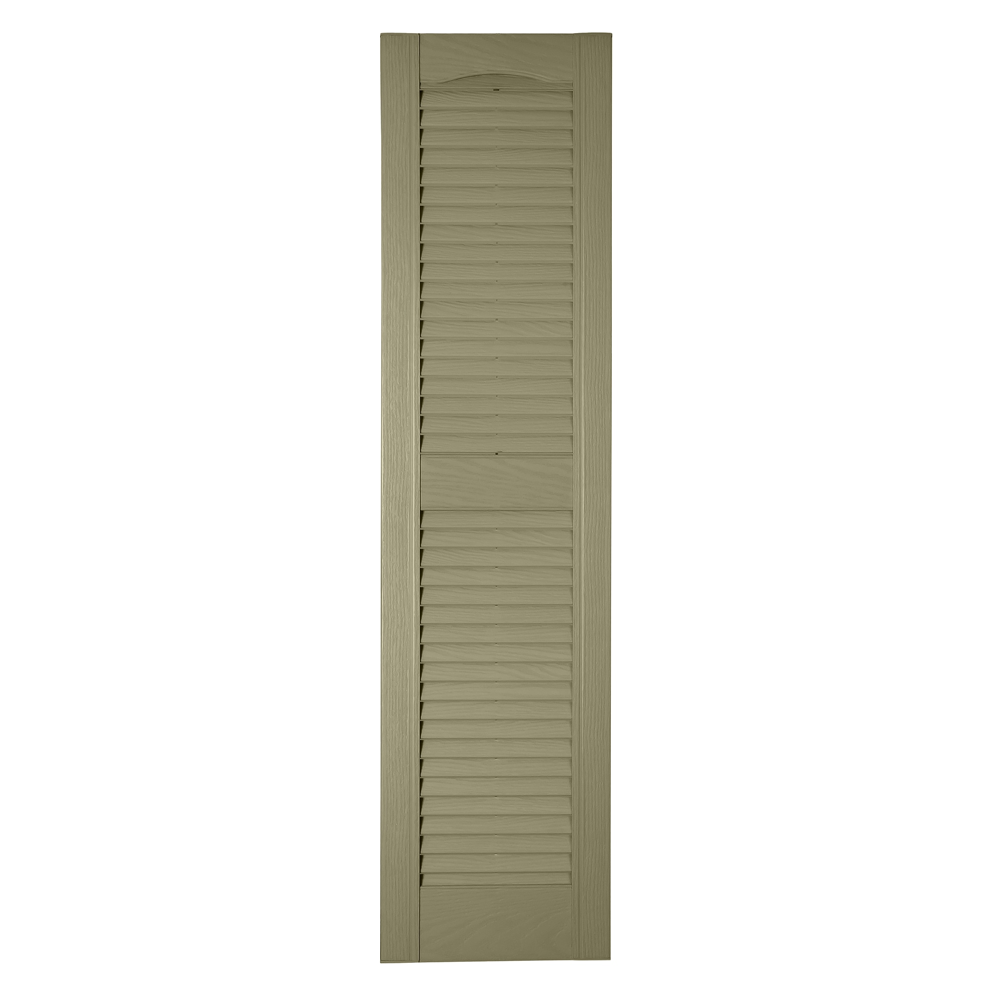 RELIABILT LVRCT1267020 12-in W x 67-in H Sage Louvered Polypropylene Exterior Shutters ( 2 -Pack )