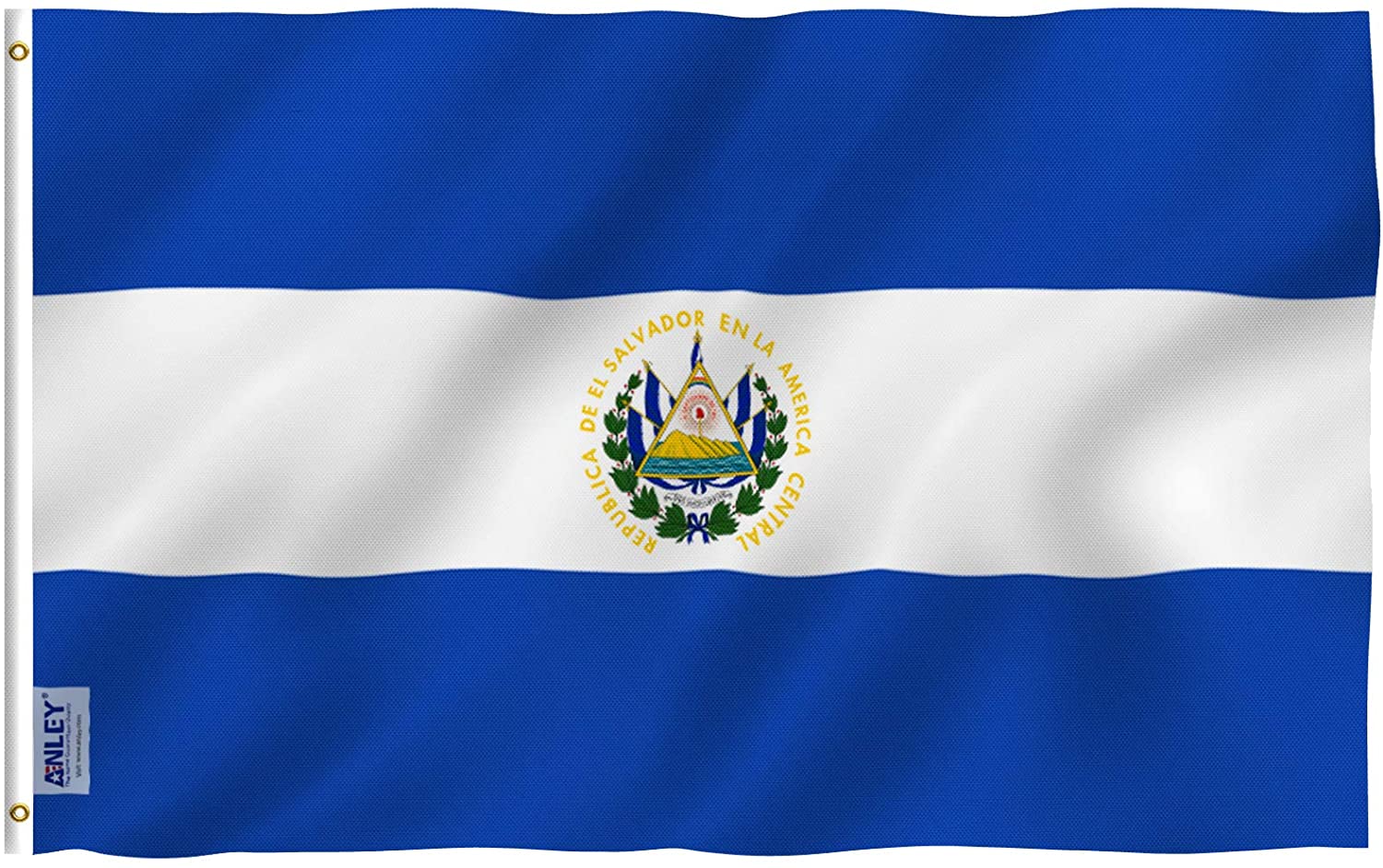 Anley Salvador Flag 5-ft W x 3-ft H International Flag in the Decorative  Banners & Flags department at Lowes.com