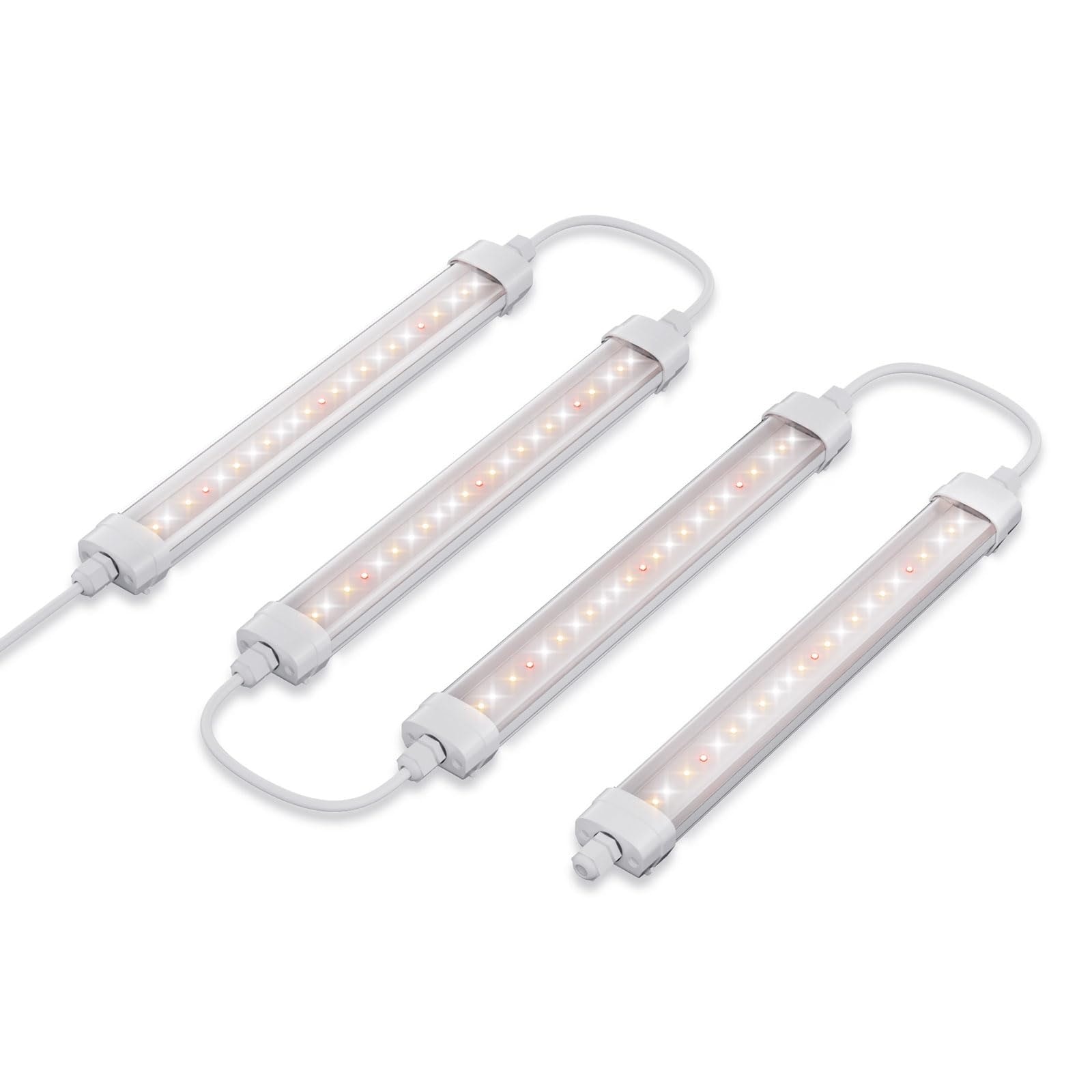 Vrbgify  4 Pack Glow30 LED Grow Light Bars Full Spectrum Sunlike Waterproof 13 Inch Plant Lamp Kit for Indoor Greenhouse Tent Seedling Veg Flower