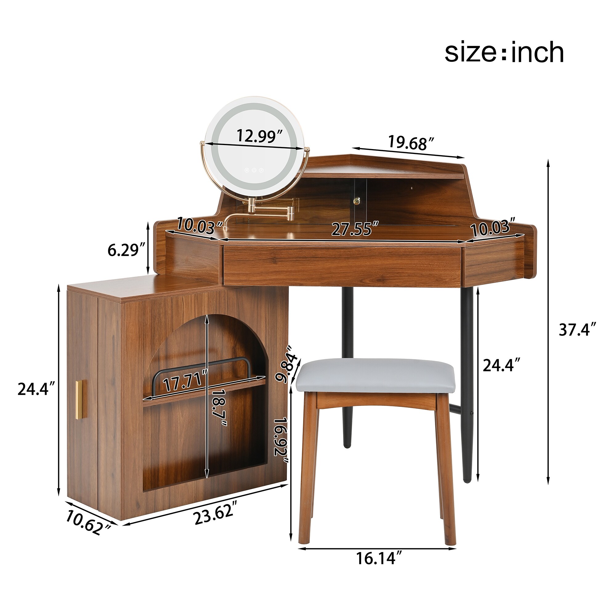 SINOFURN SYD250020WT Bedroom-Vanities - View #12