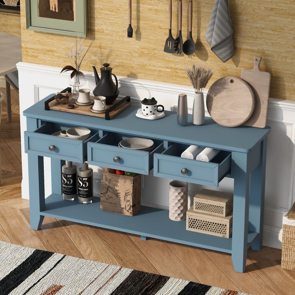 Coolbibila BOWEN-CONSOLE-BLUE Console-Sofa-Tables - View #2