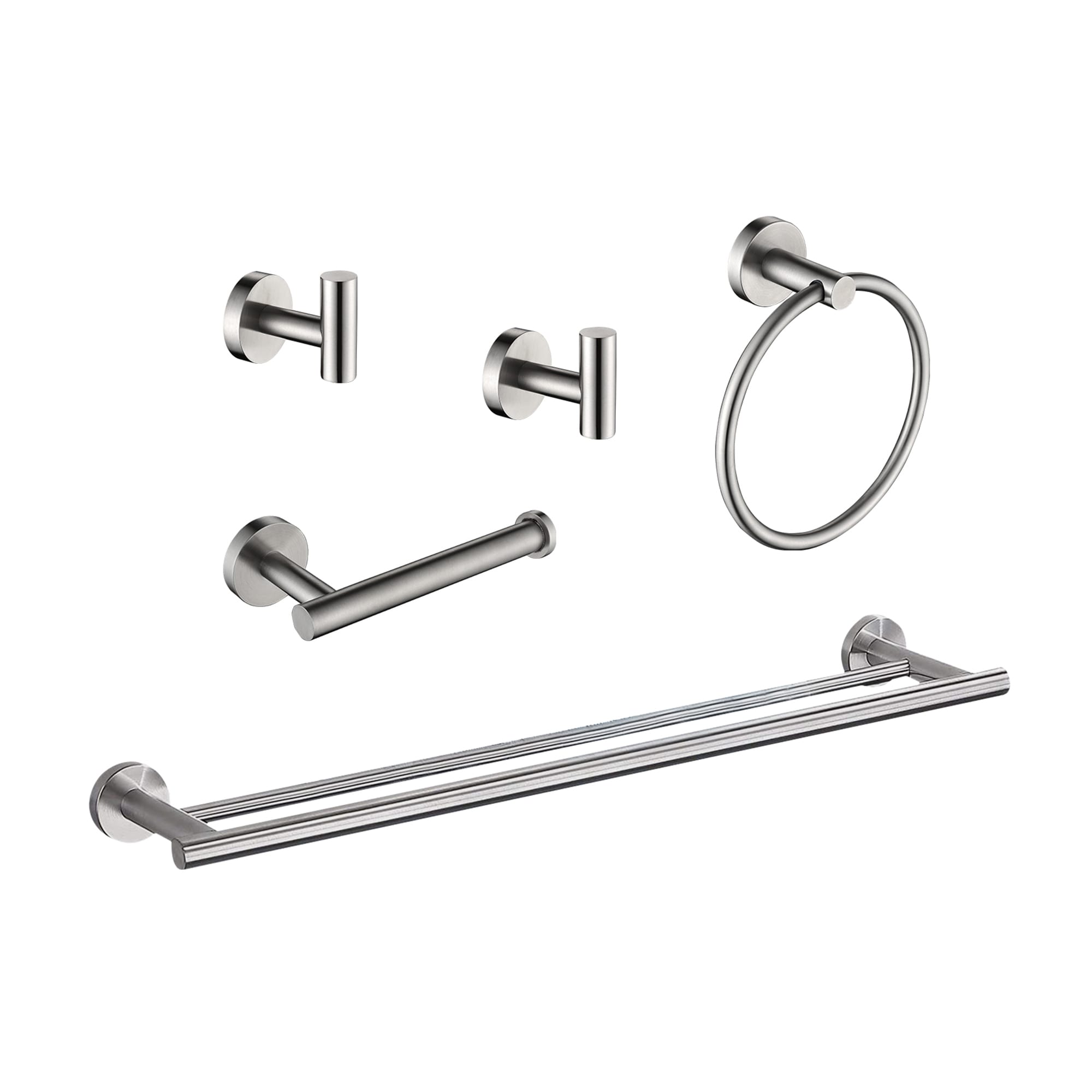 Tatayosi 5 Piece Bathroom Towel Rack Set Wall Mount