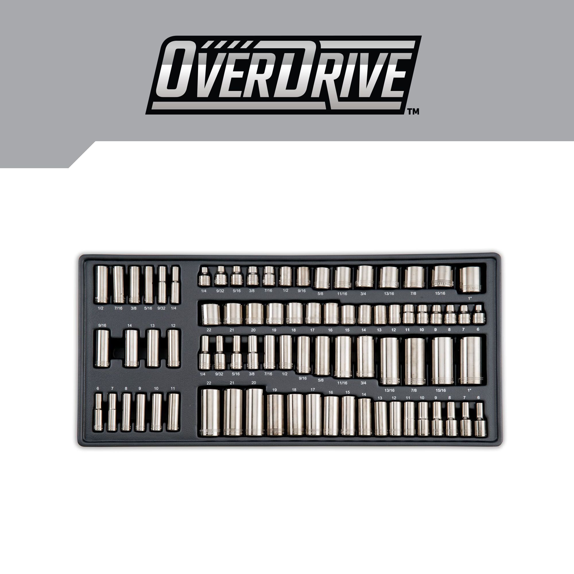 CRAFTSMAN OVERDRIVE 284-Piece Standard (SAE) and Metric Gunmetal Chrome Mechanics Tool Set with Hard Case CMMT99284 Sansujyuku sansujyuku.com