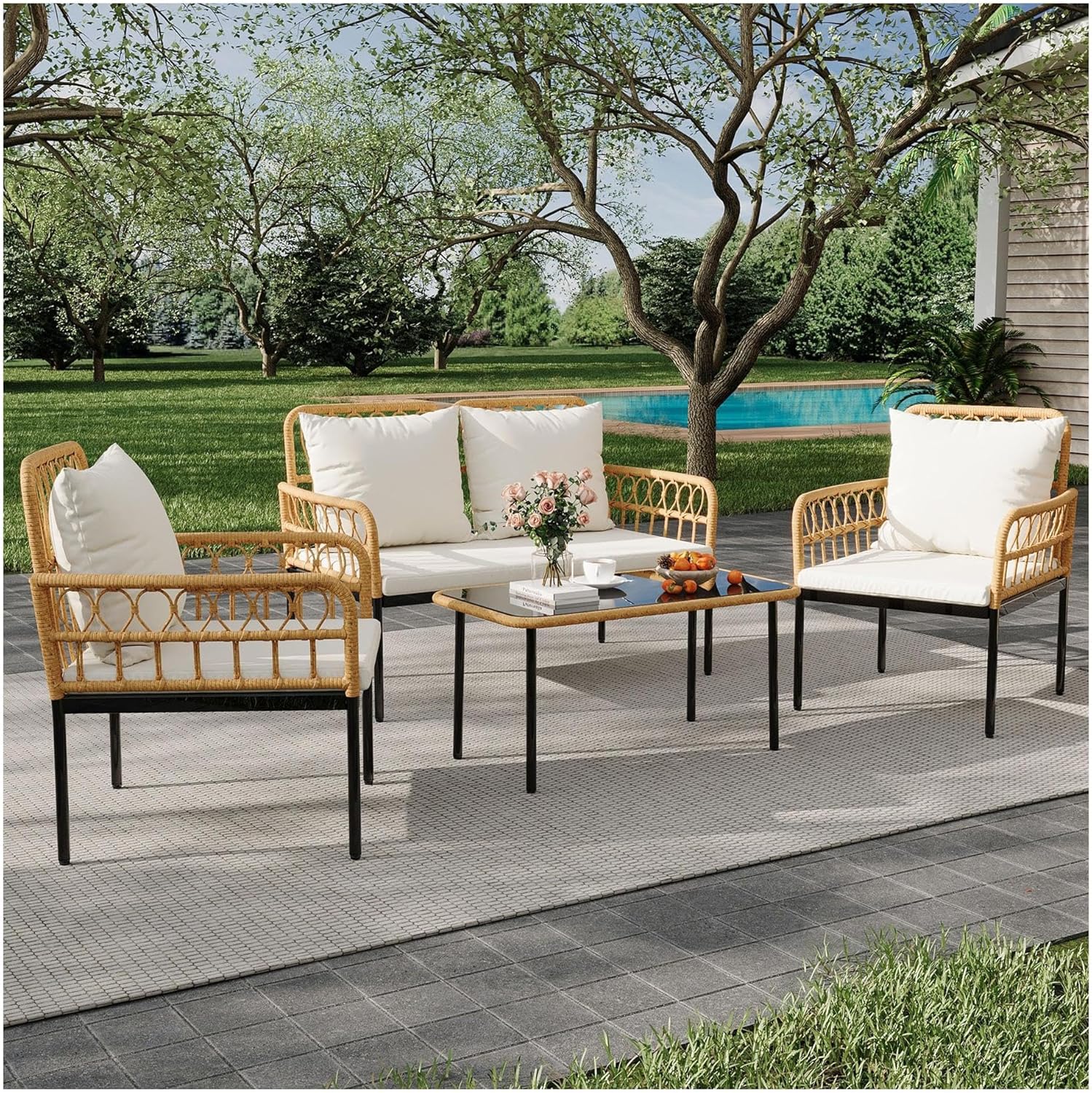 Garvee LS-PATIOSET34U6BEIGE Patio-Conversation-Sets - View #4