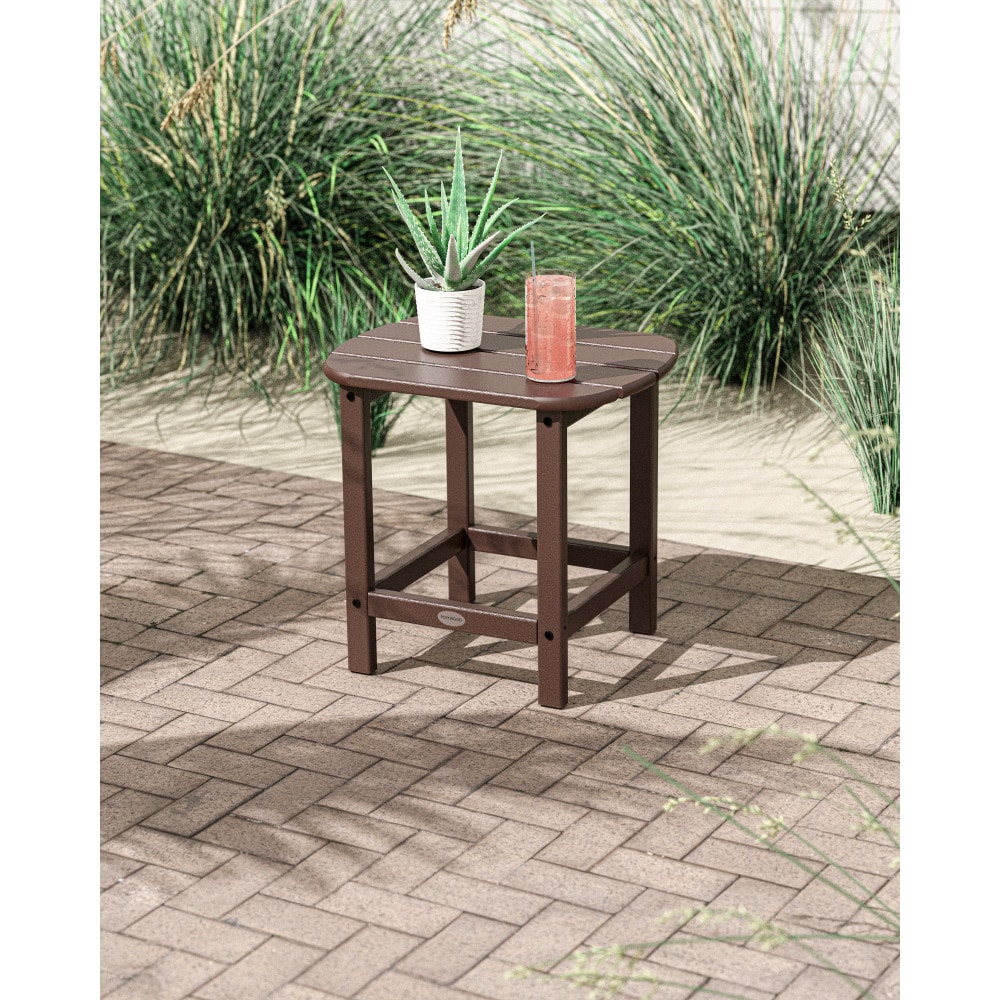 POLYWOOD SBT18MA South Beach Oval Outdoor End Table 15.13-in W x 19.12-in L