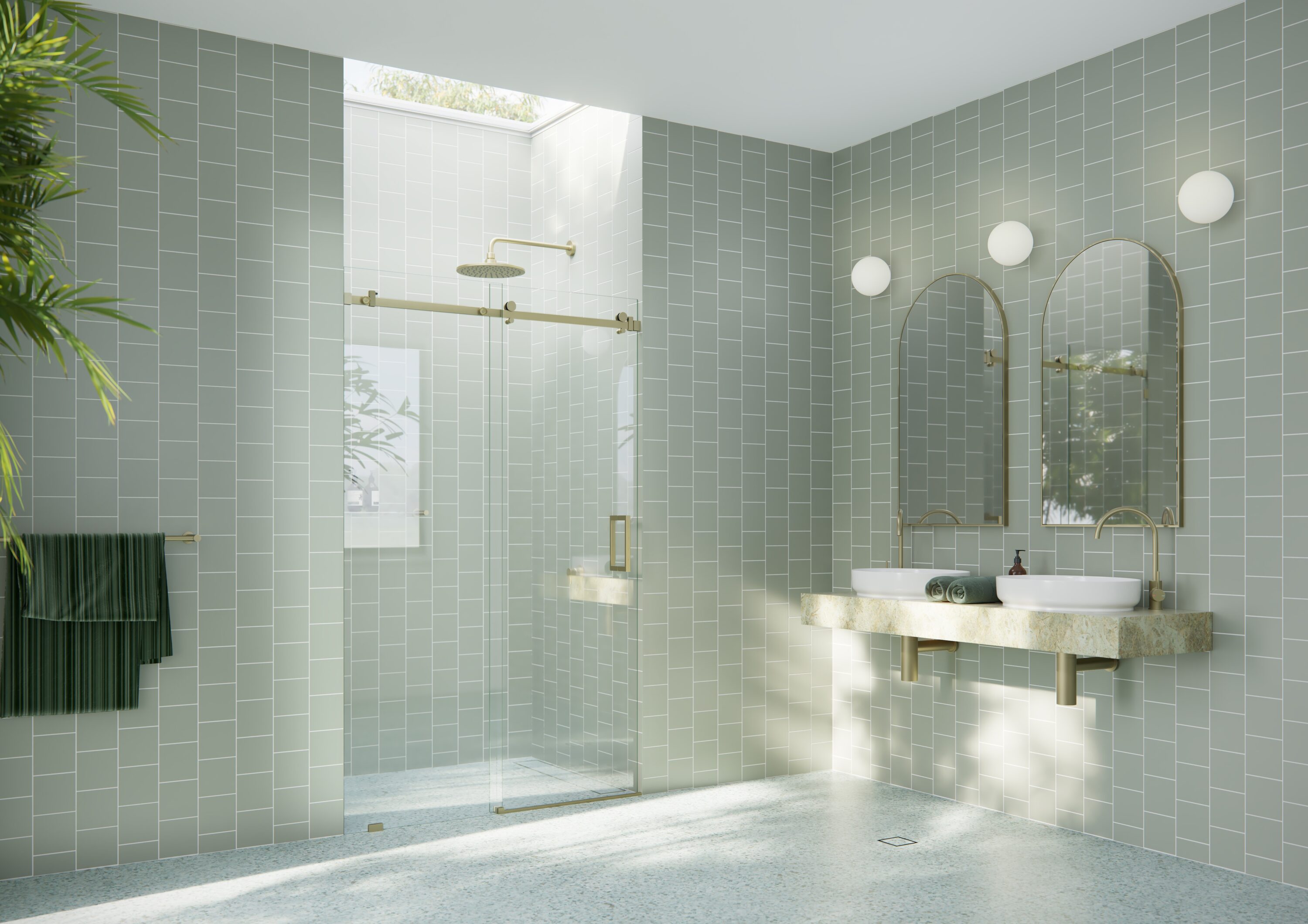 Glass Warehouse SQSLD-48-SB Shower-Doors - View #3