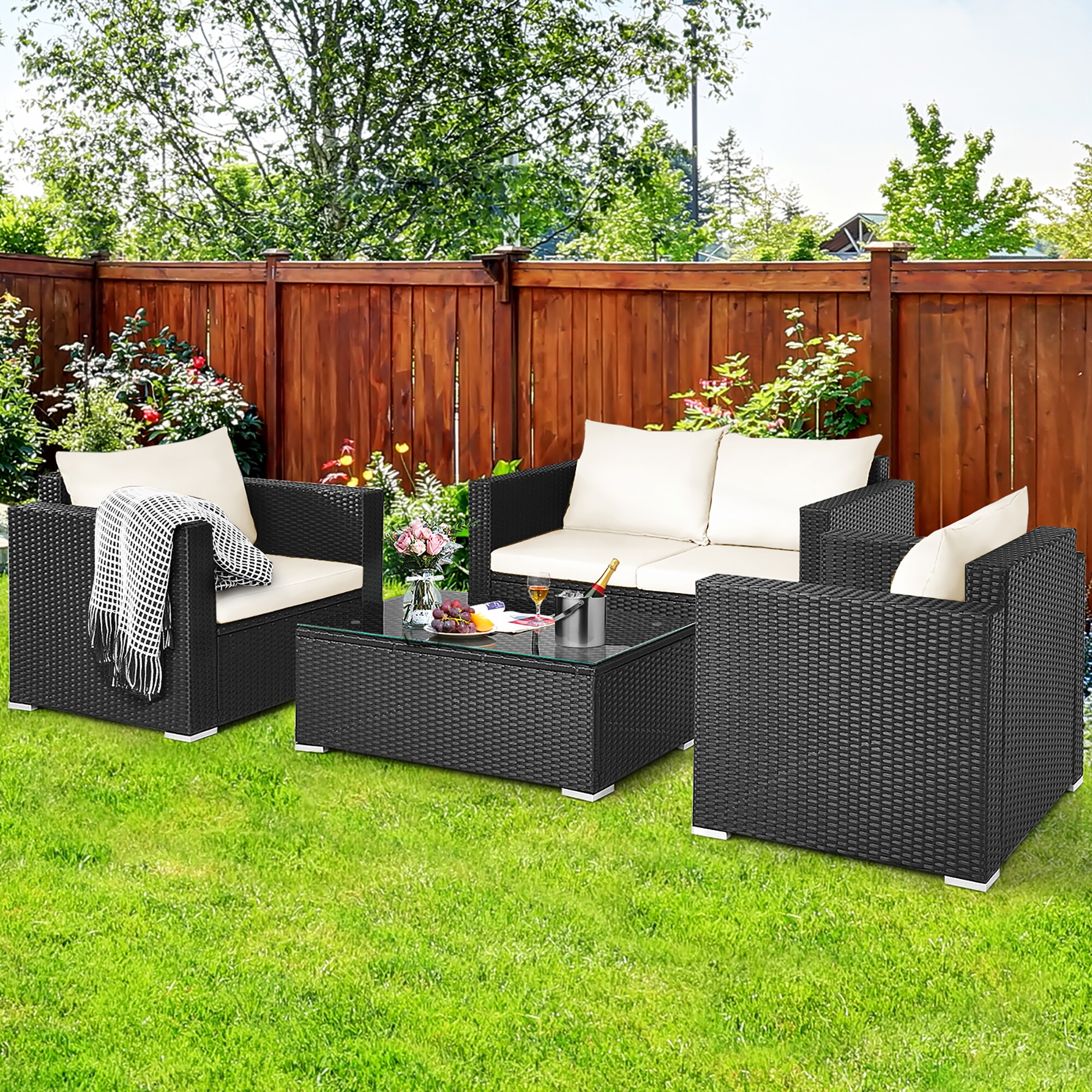 Costway HW65410CR+ Patio-Conversation-Sets - View #2