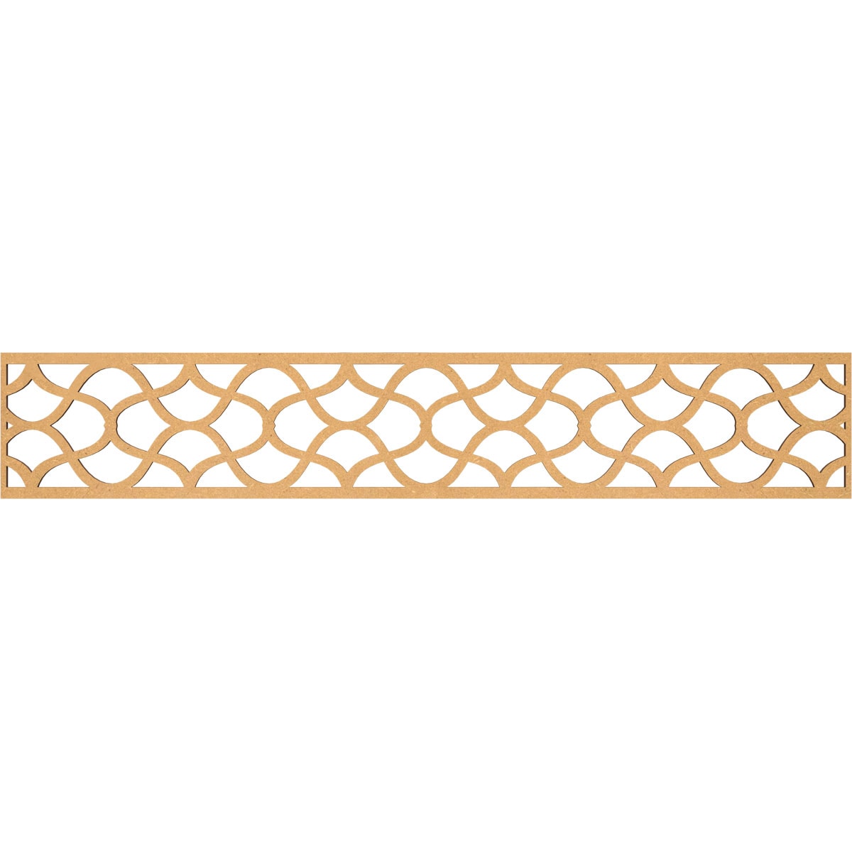 Ekena Millwork MLDA08X46RSTMF Resort Fretwork Flat Trim 8-in x 3.89-ft Brown Unfinished 2157738 Pierced Wall Panel Moulding