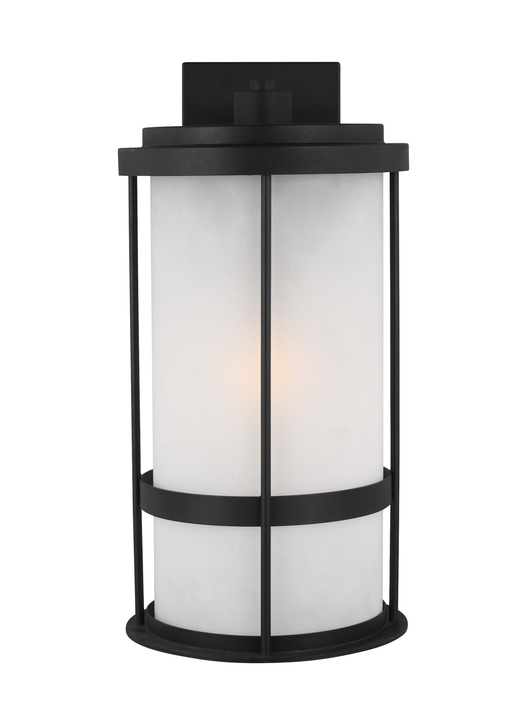 Generation Lighting 8790901-12 Wilburn 1 -Light 20-in H Black Hardwired Outdoor Wall Light