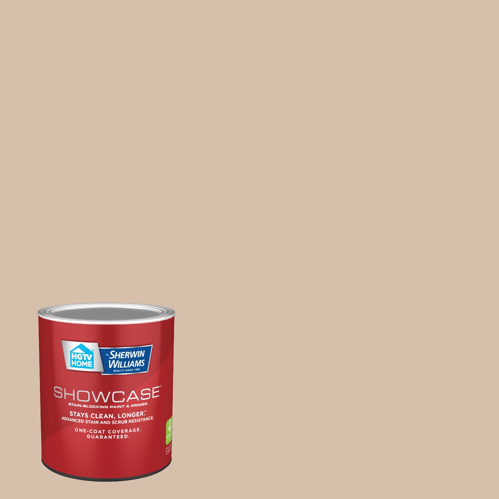 HGTV HOME by Sherwin-Williams 3001-10B-935219 Showcase Flat Milk Toast 3001-10B Acrylic Interior Paint Paint + Primer ( 1-quart )