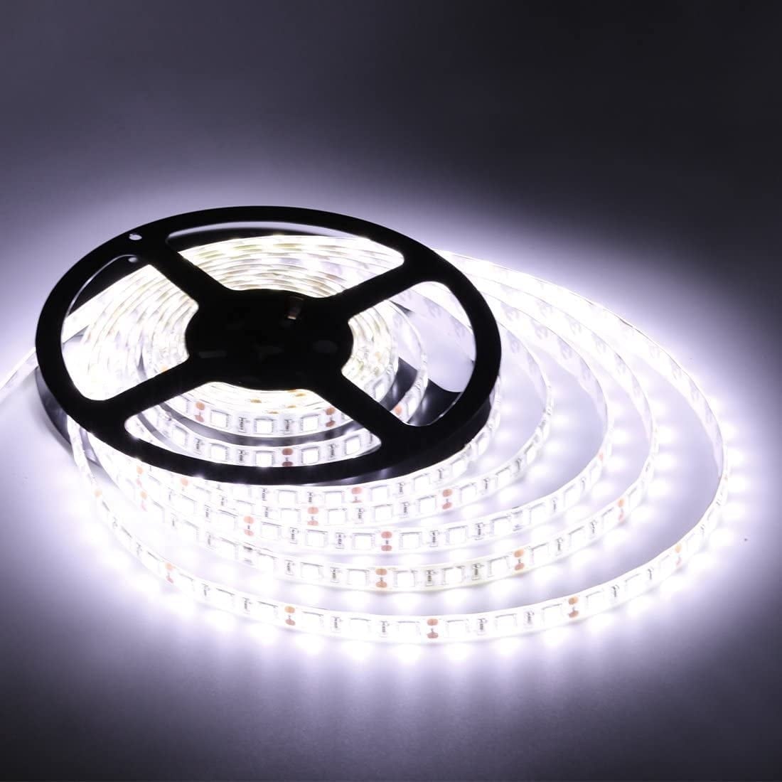 AOIZGMY  Flexible LED Strip Lights Waterproof Daylight White 600 LEDs 6500K Cuttable Indoor Outdoor Decoration 12 Volt 16 Foot 1 pack