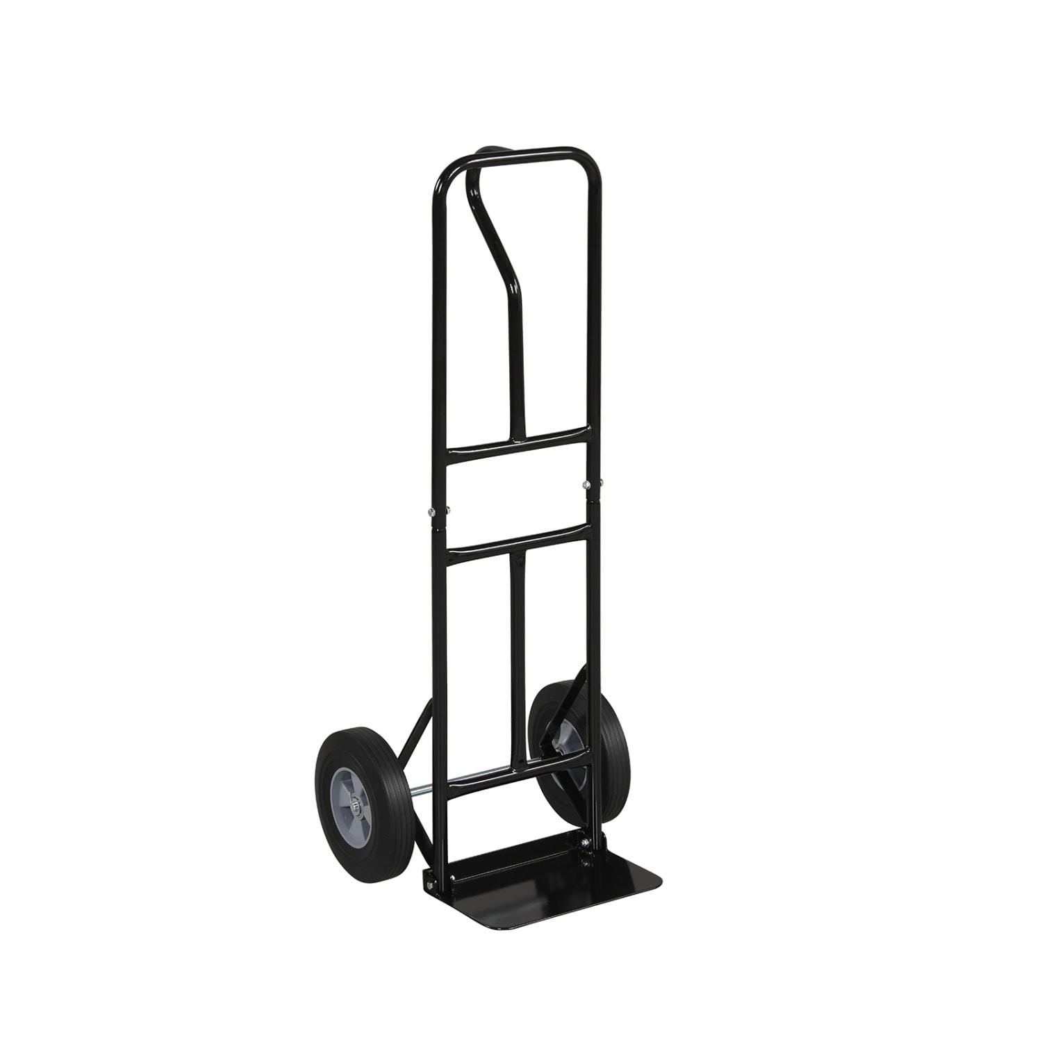 Volenca 600-lb 2-Wheel 10-in Rubber Wheels Metal P-Handle Folding Hand Truck Black