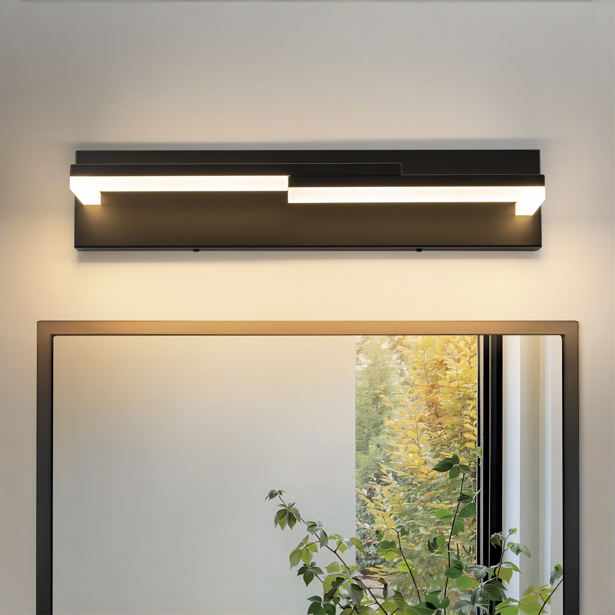 Rennnsan WS810153528 Vincent 20.47-in 2 -Light Matte Black Integrated LED Modern/contemporary Vanity light