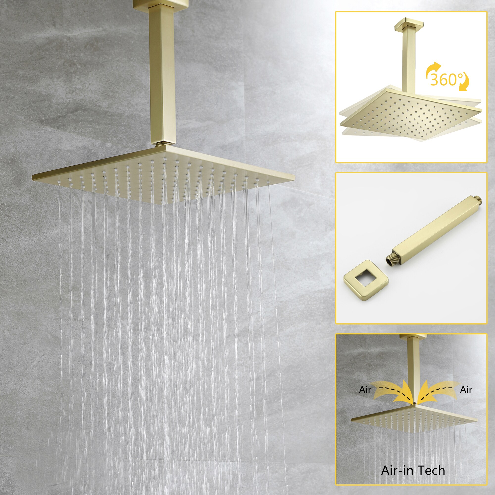 CASAINC WF-N96101CP-10 Showerhead-Bar-Panels - View #5