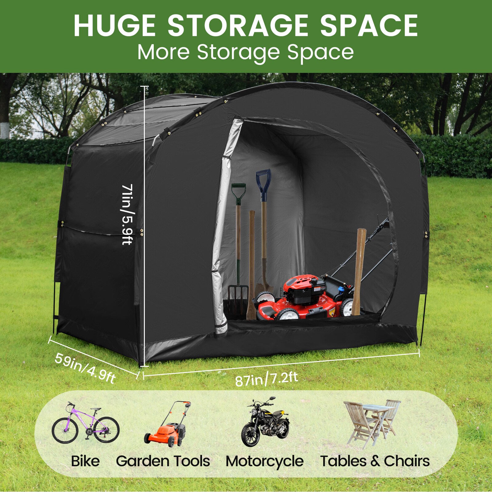 Esazn SOZXCPJ-SDZP-S-BK Canopy-Storage - View #3