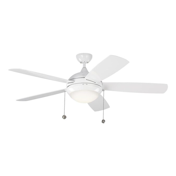 Monte Carlo Discus Outdoor 52 In White Led Indoor Ceiling Fan 5 Blade The Fans Department At Com - Monte Carlo Ceiling Fan Light Bulb Replacement