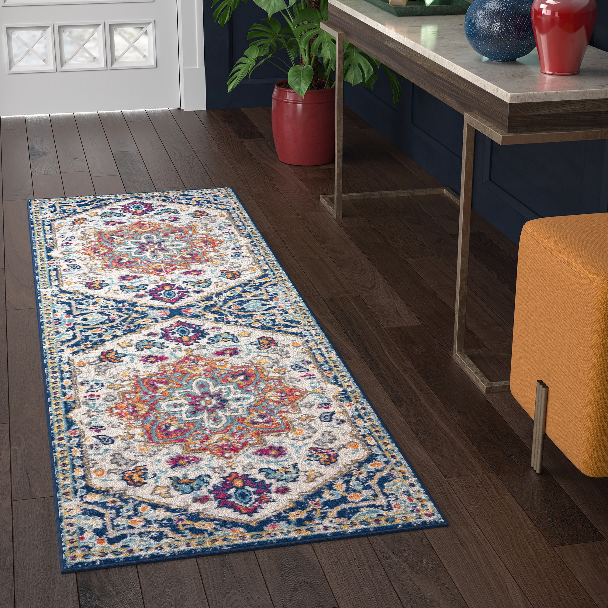 Tayse DYN1517 2X8 Dynamic 2 x 8 (ft) Loomed Polypropylene Cream Rectangular Indoor Runner rug