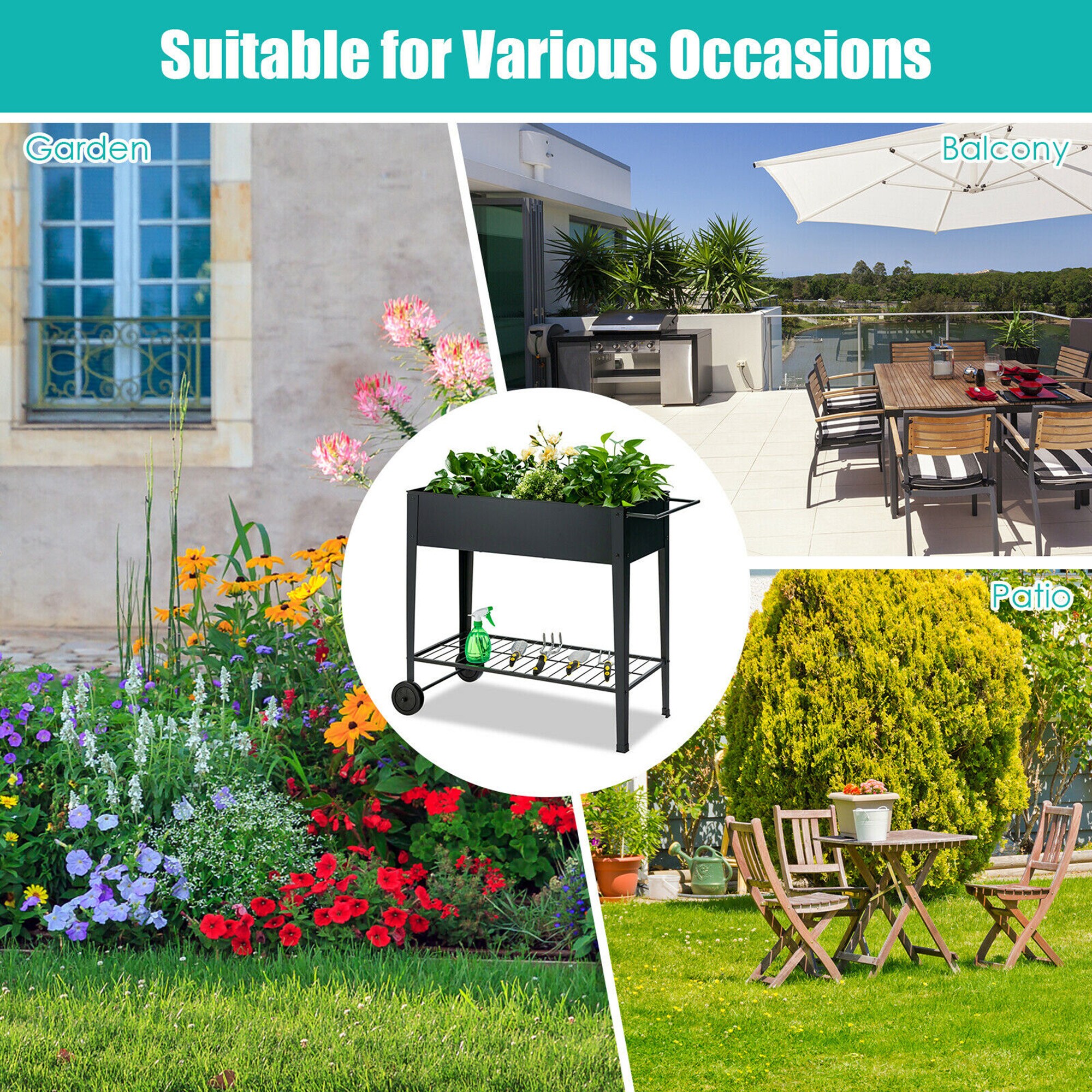 Costway LWS00599 Raised-Planter-Boxes - View #3