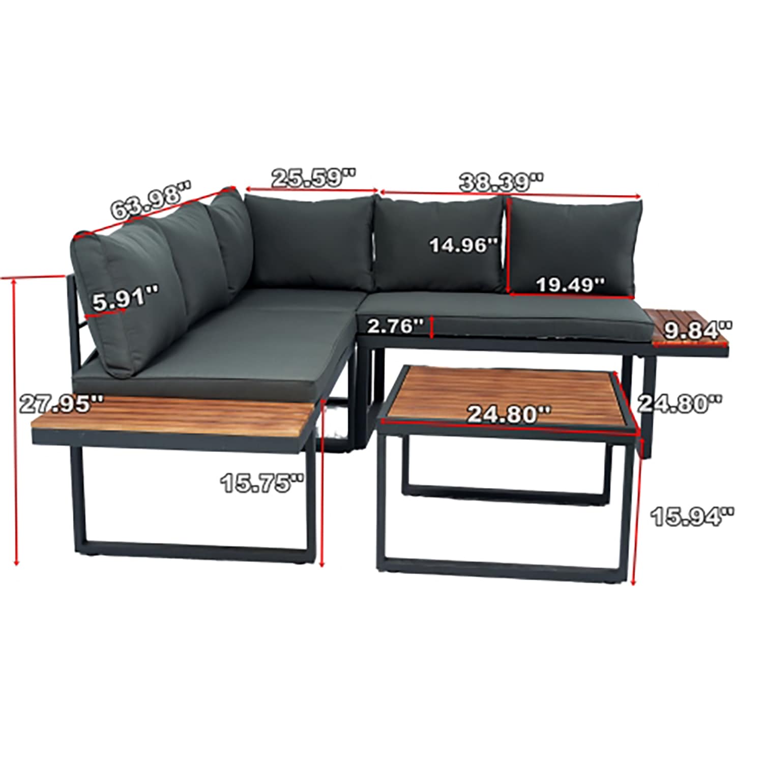 GZMR GM-EF-00031 Patio-Conversation-Sets - View #5