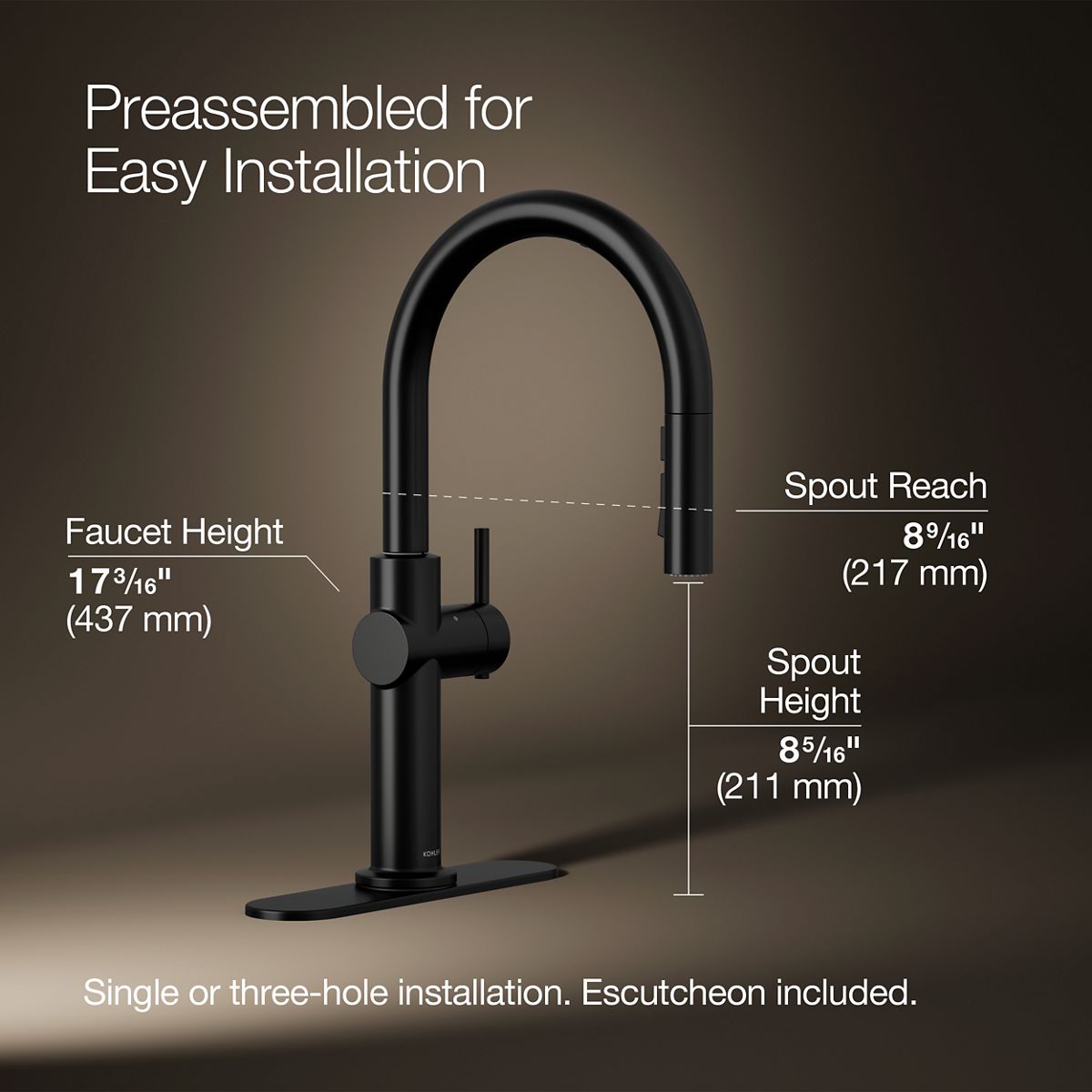 KOHLER K-22974-BL Kitchen-Faucets - View #3